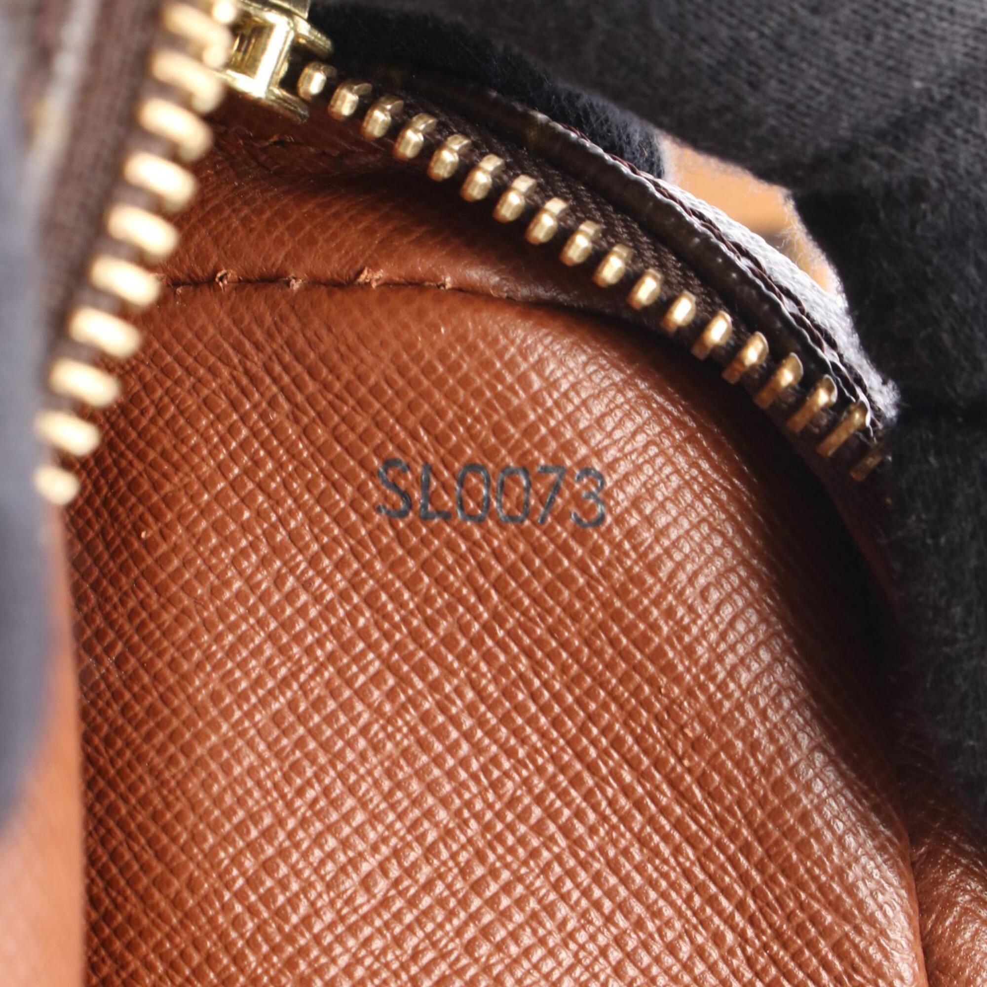 Louis Vuitton Brown Coated Canvas Leather Monogram Handbag Shoulder Bag (Pre-Owned)