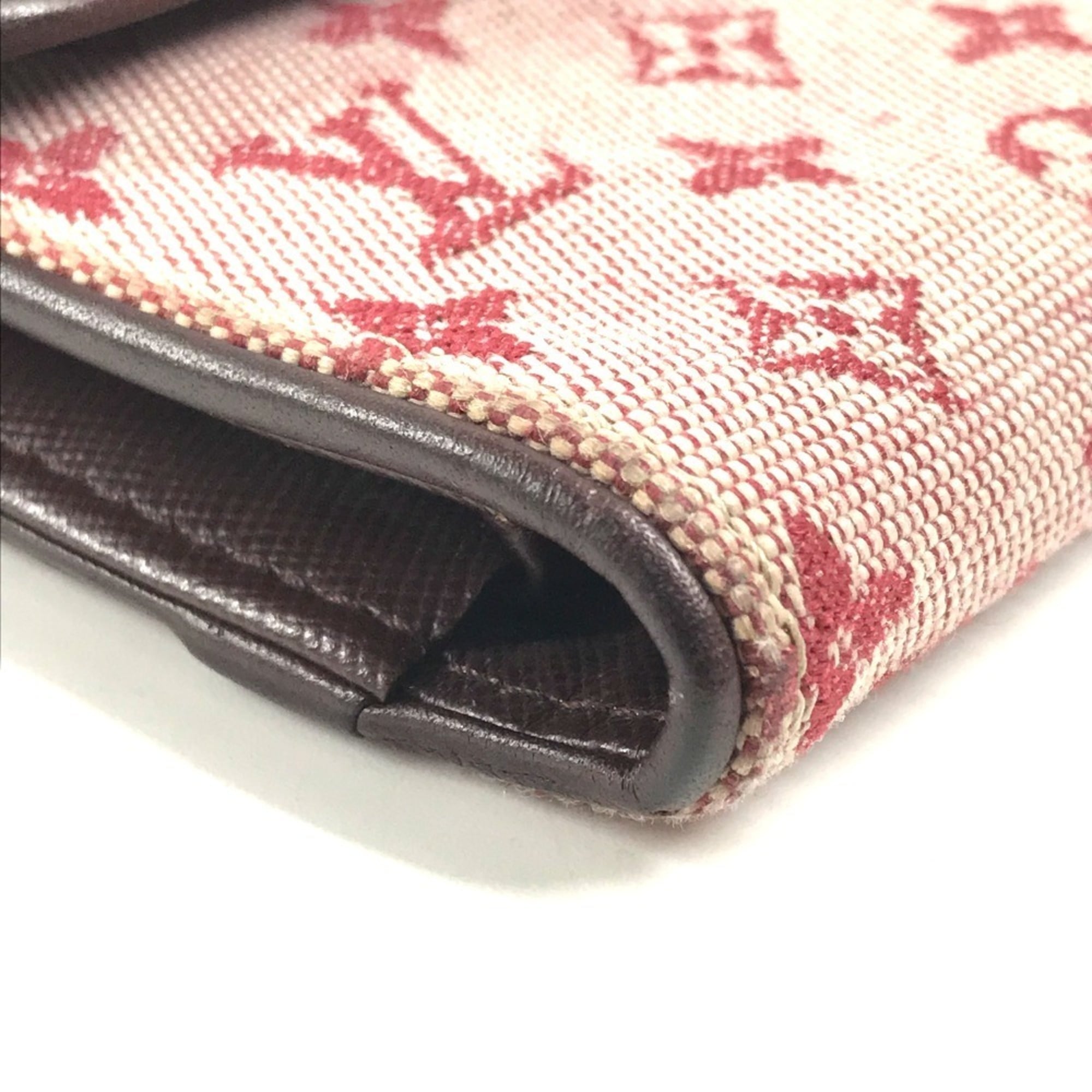 Louis Vuitton Cherry Cherry Red Galle Monogram Red Color Monogram Mini Long Wallet (Bi-Fold) (Pre-Owned)