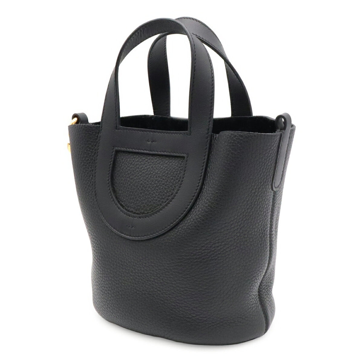 Hermes Black Togo Leather Handbag Tote Bag (Pre-Owned)