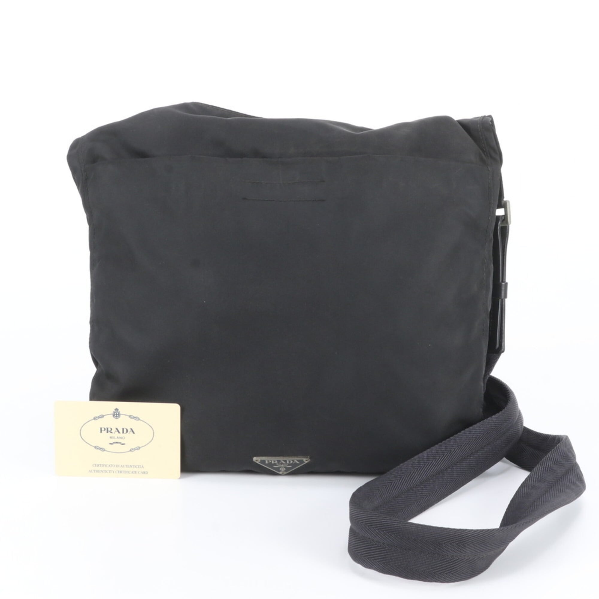 Prada Black Messenger Bag Shoulder Bag (Pre-Owned)