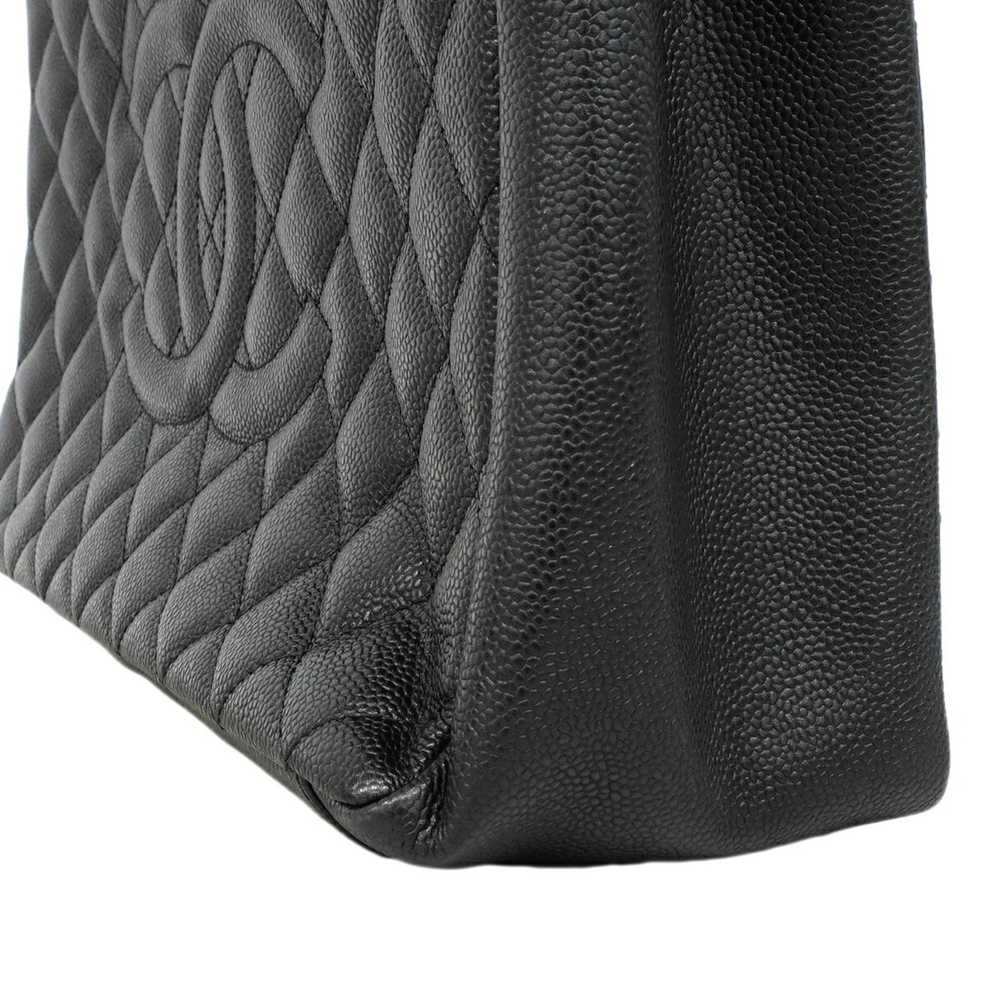 Chanel Black Grained Calfskin Tote Bag (Pre-Owned)