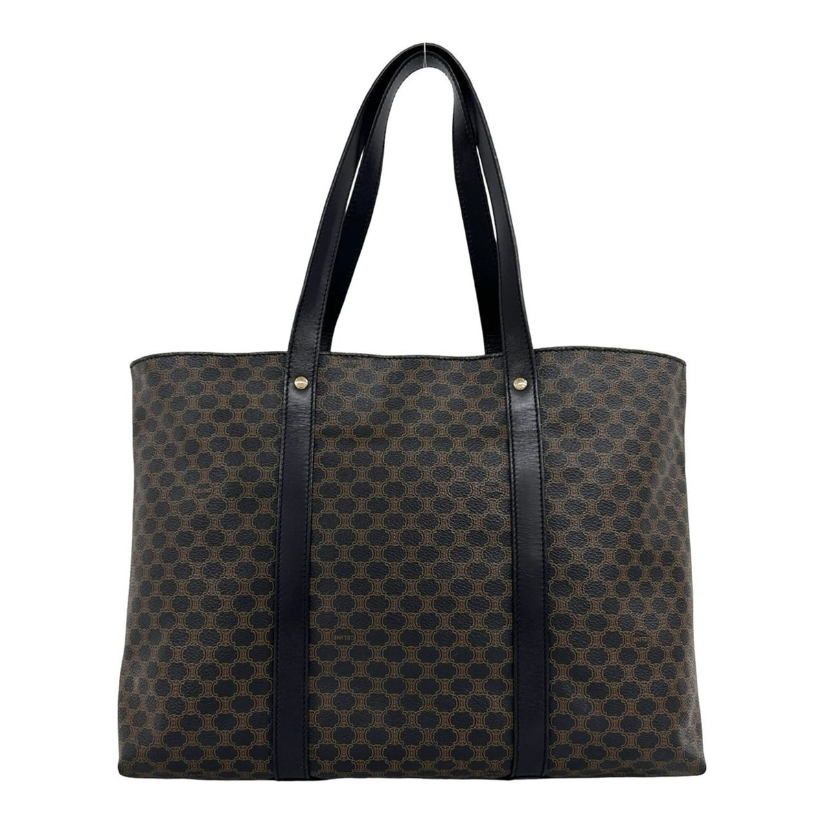 Celine Black Brown Leather Pvc Shoulder Bag Tote Bag (Pre-Owned)