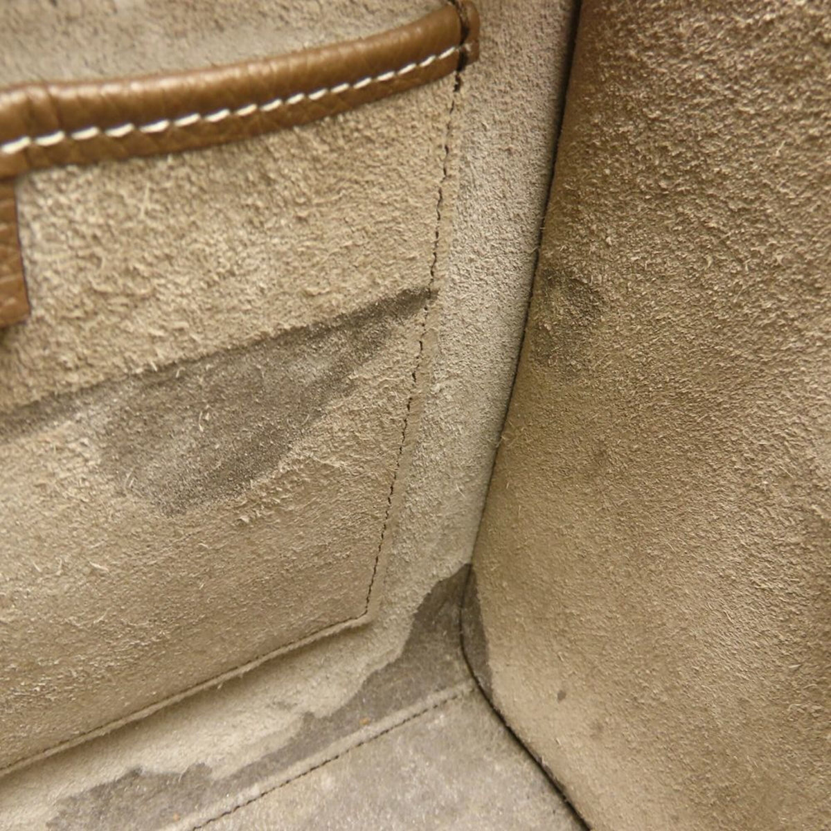 Celine Luggage Grayish Leather Handbag (Pre-Owned)