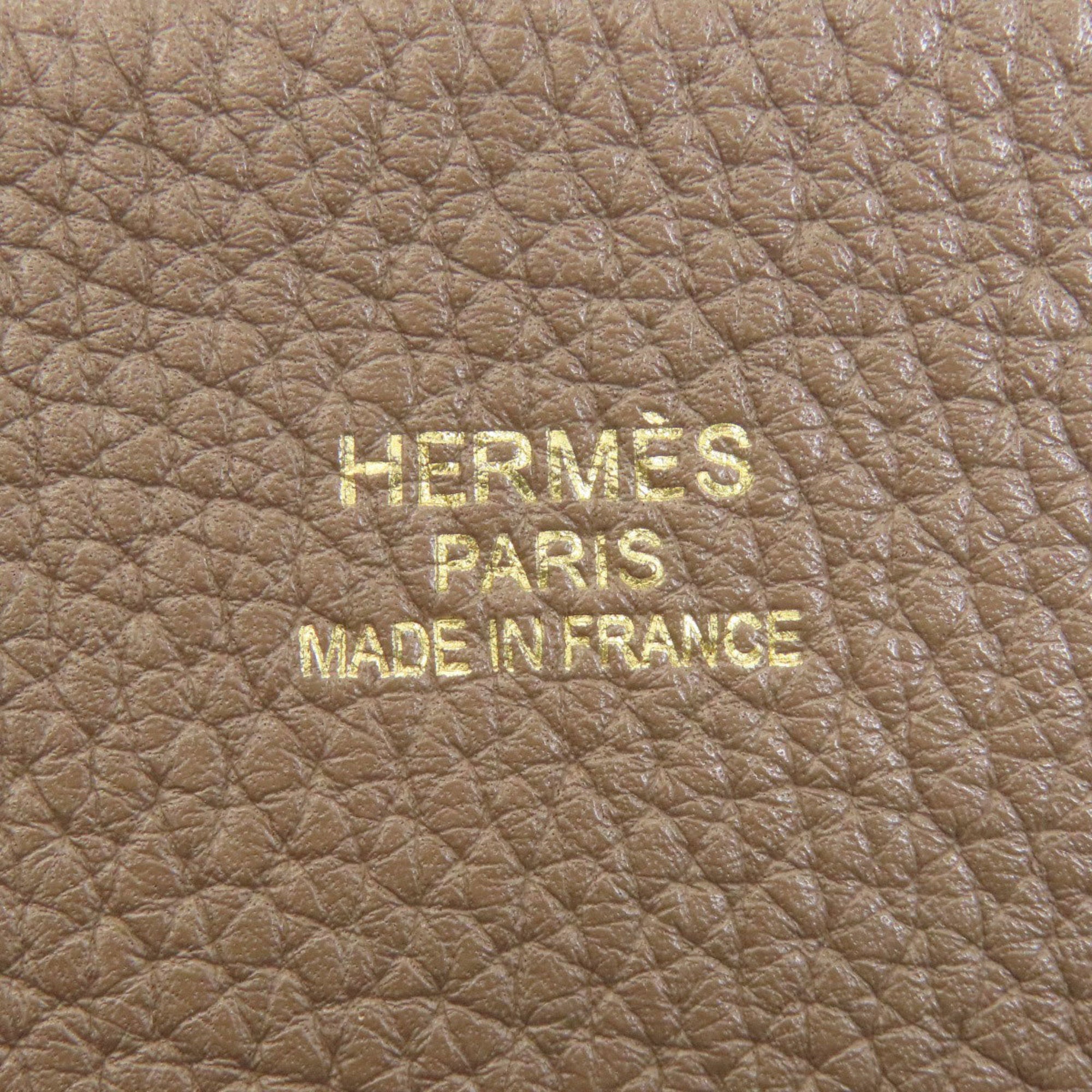 Hermes Etoupe Gray Red Color Tote Bag (Pre-Owned)
