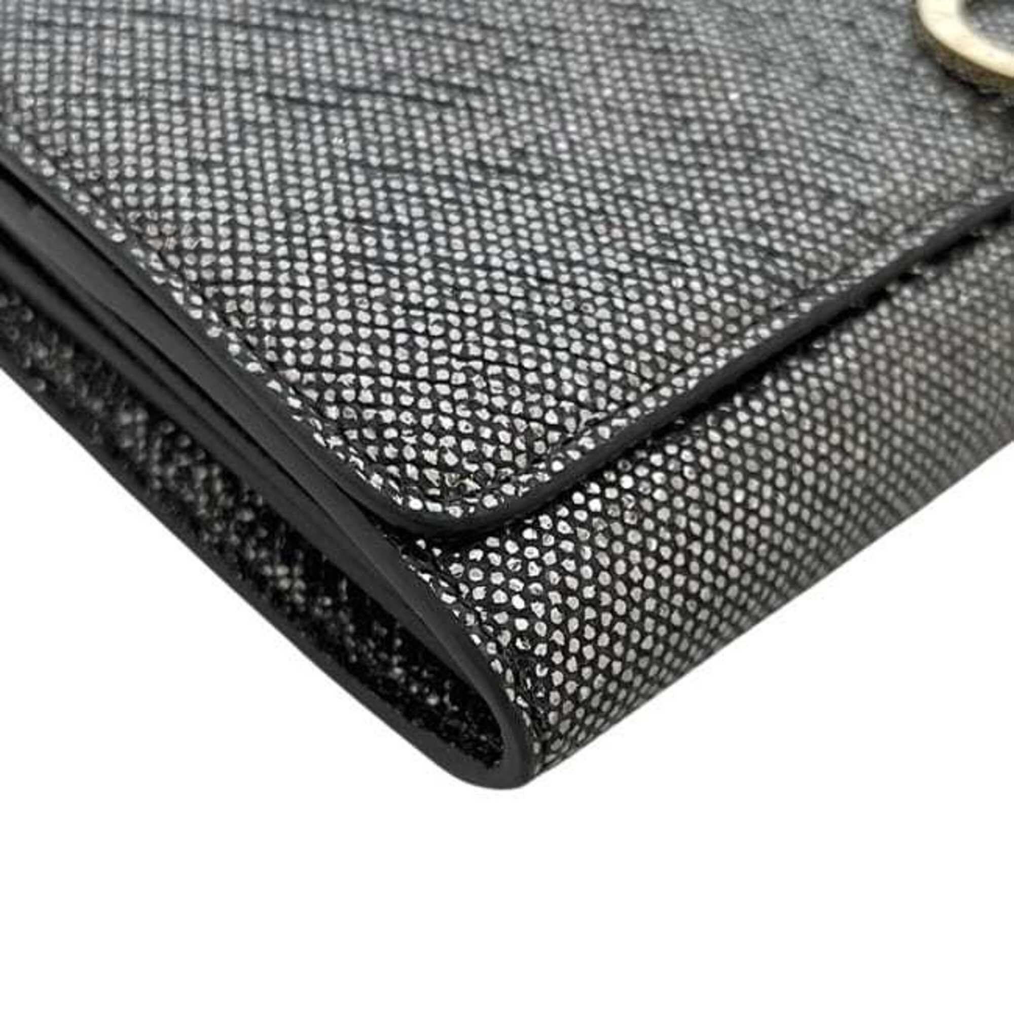 Bvlgari Bvlgari Bvlgari Silver Leather Long Wallet (Bi-Fold) (Pre-Owned)