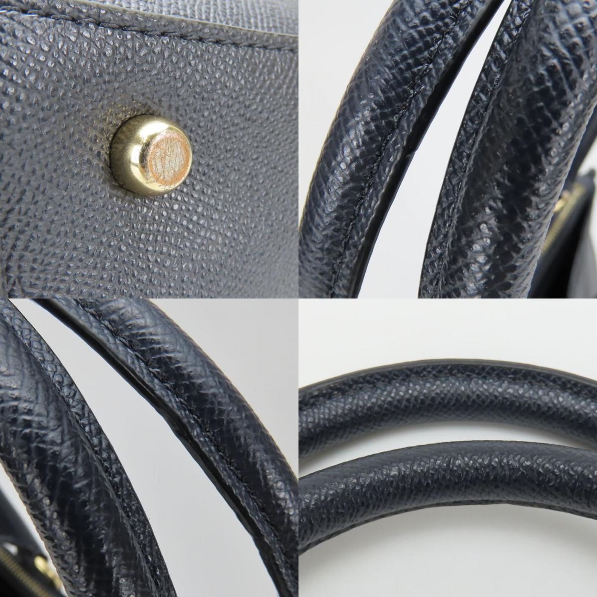 Coach Navy Leather Handbag (Pre-Owned)