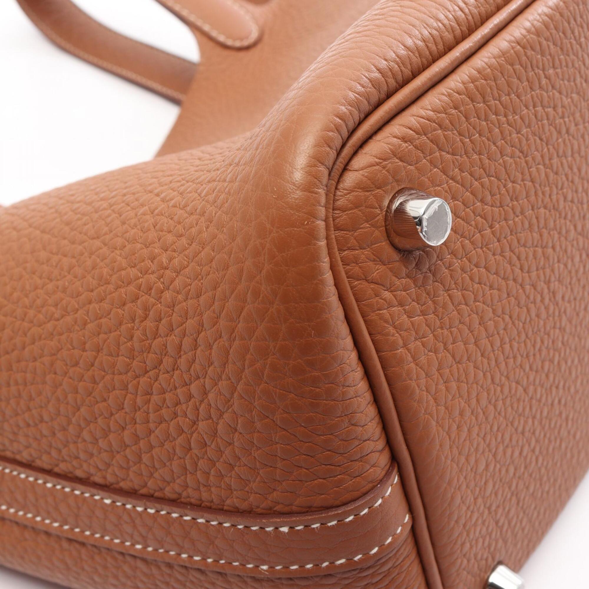 Hermes Brown Taurillon Clemence Leather Handbag (Pre-Owned)