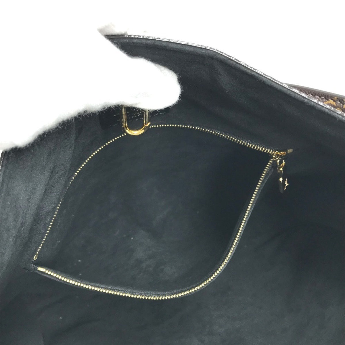Louis Vuitton Black Brown Noir Leather Shoulder Bag Tote Bag (Pre-Owned)