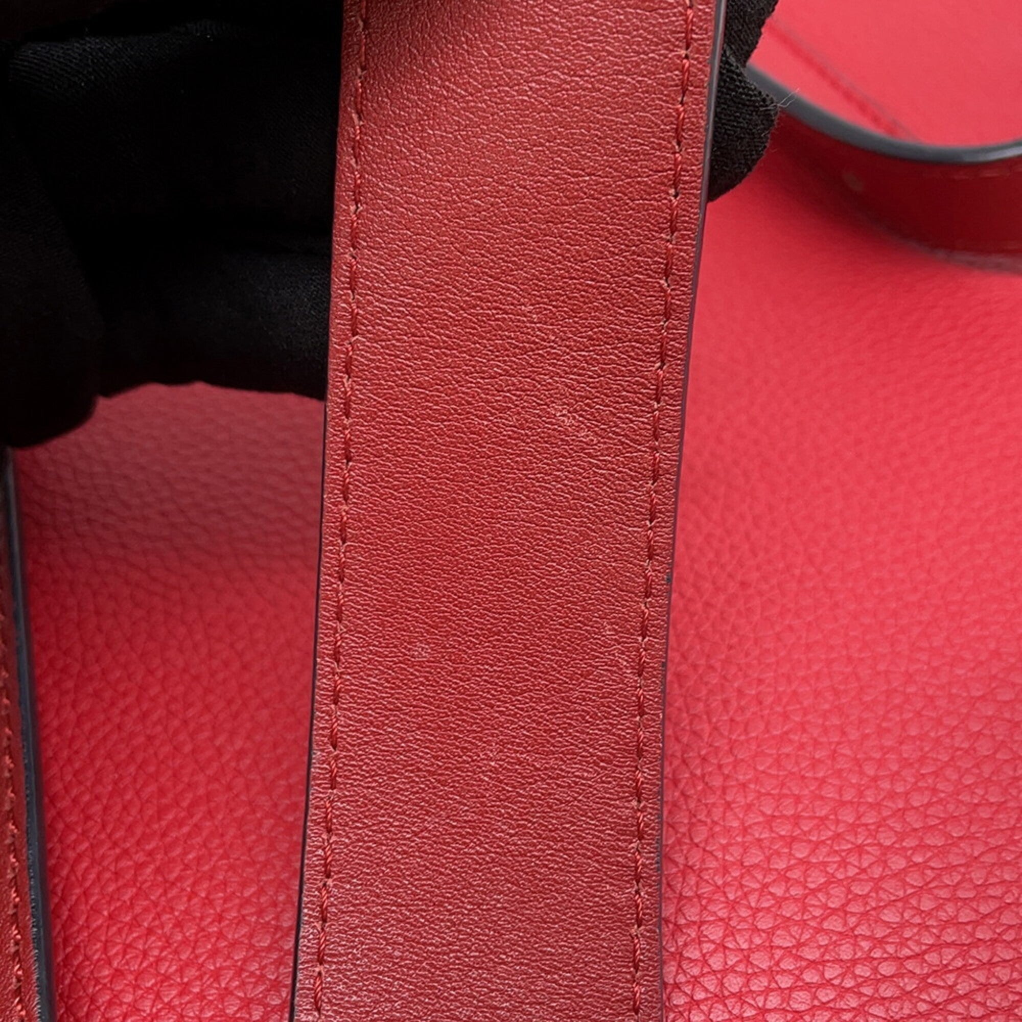 Loewe Red Color Leather Handbag (Pre-Owned)
