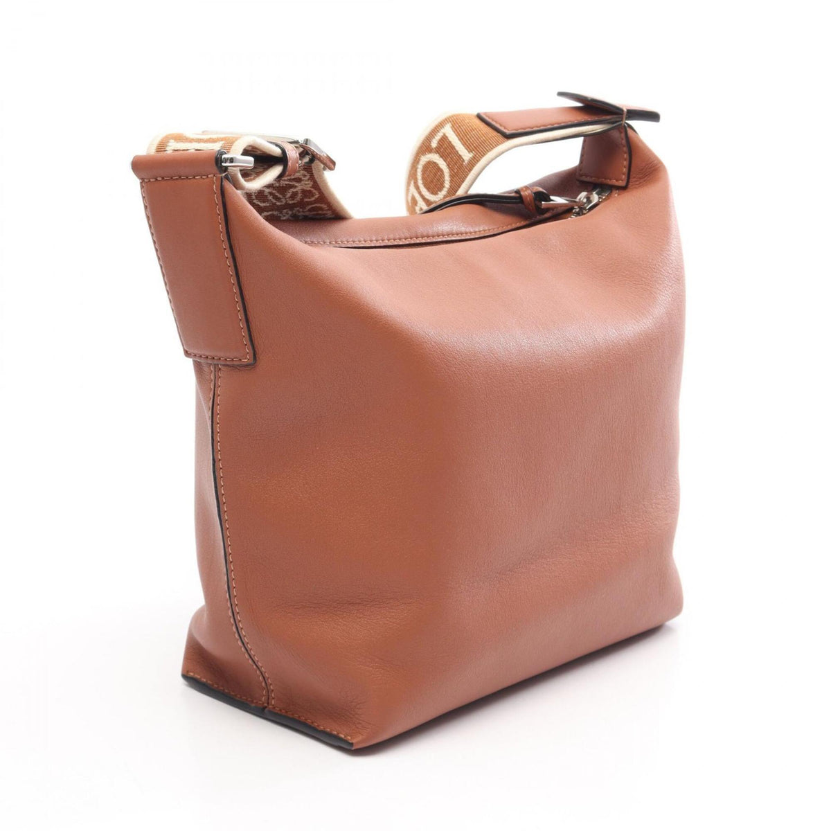 Loewe Brown Leather Handbag Shoulder Bag (Pre-Owned)