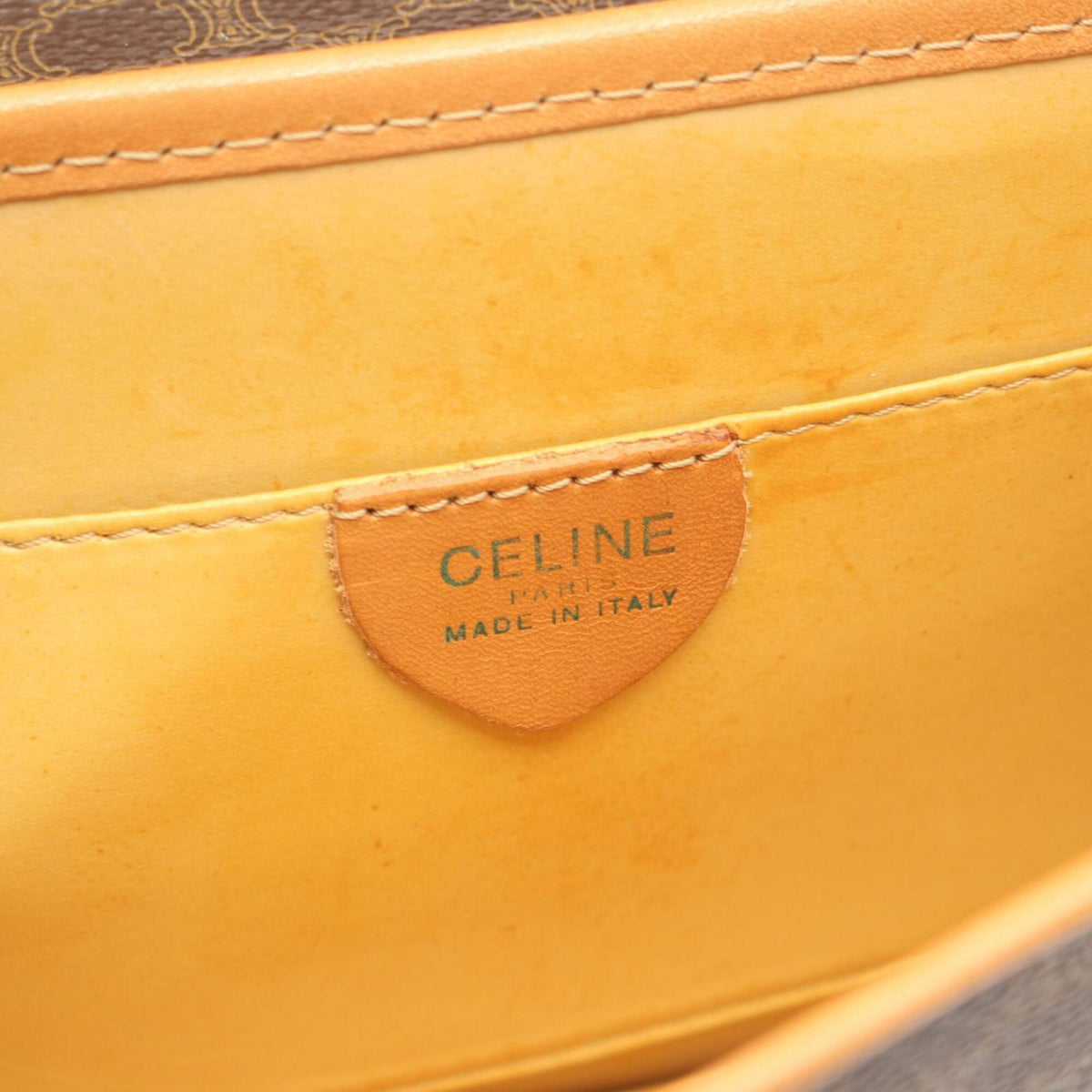 Celine Brown Coated Canvas Leather Handbag (Pre-Owned)