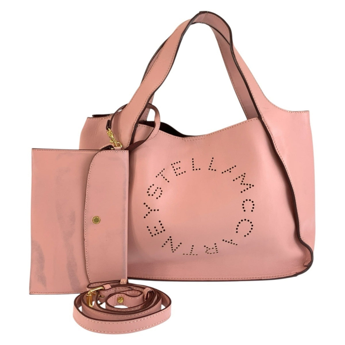 Stella Mccartney Pink Leather Pouch Shoulder Bag Tote Bag (Pre-Owned)