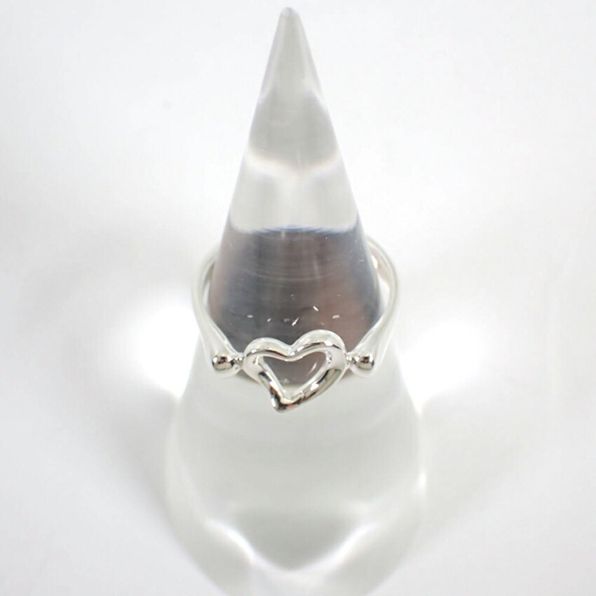 Tiffany Open Heart Silver Sterling Silver 925 Band Ring (Pre-Owned)