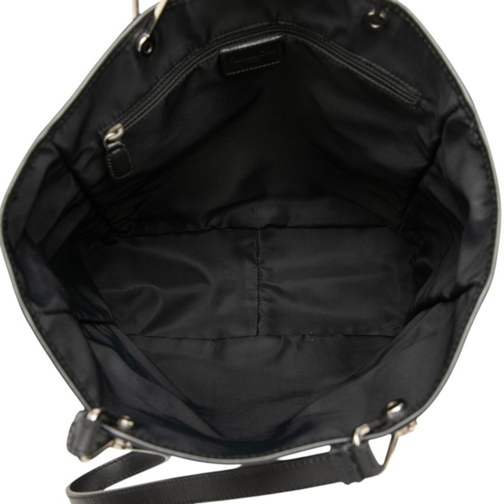 Christian Dior Navy Canvas Leather Handbag Tote Bag (Pre-Owned)