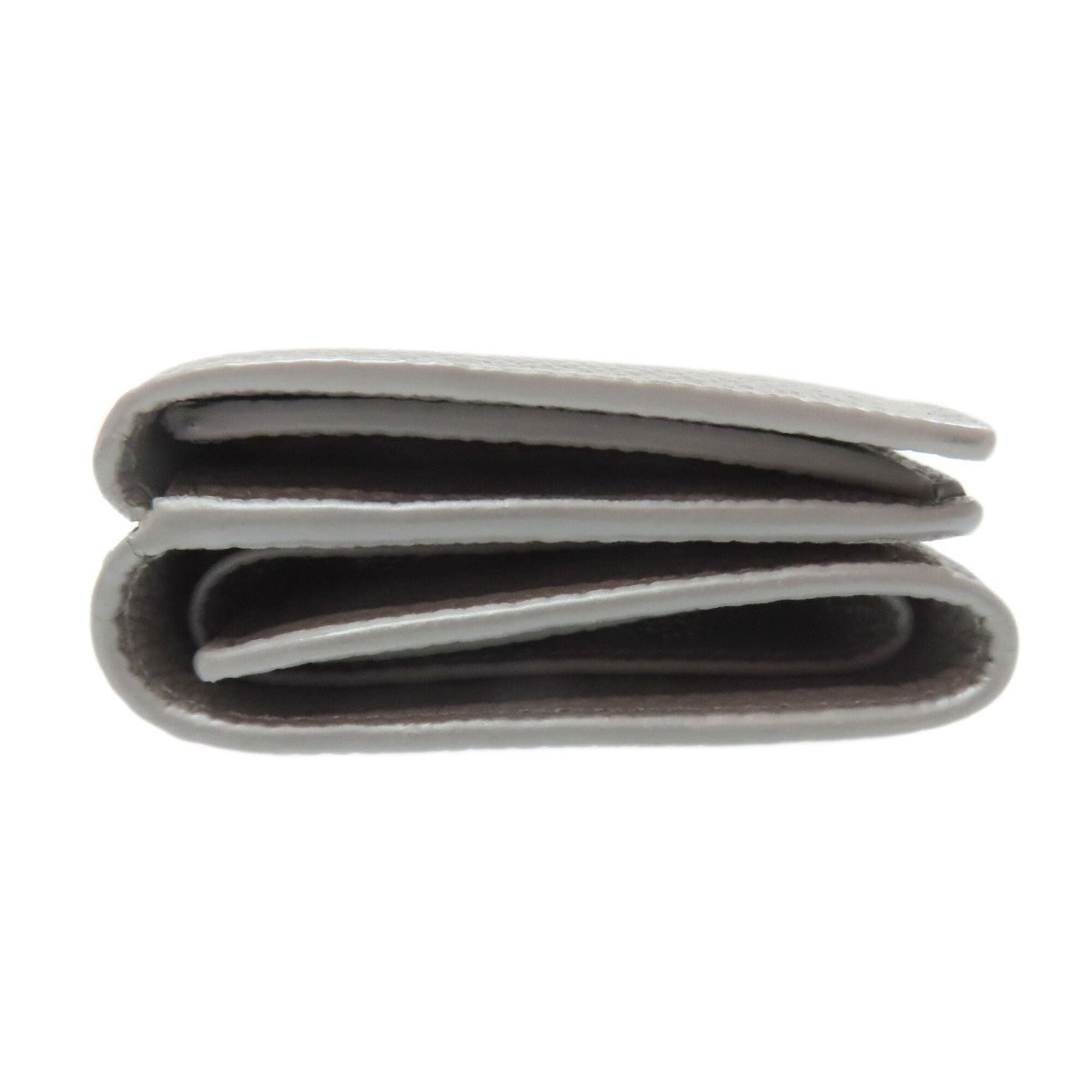 Saint Laurent Gray Leather Wallet (Tri-Fold) (Pre-Owned)