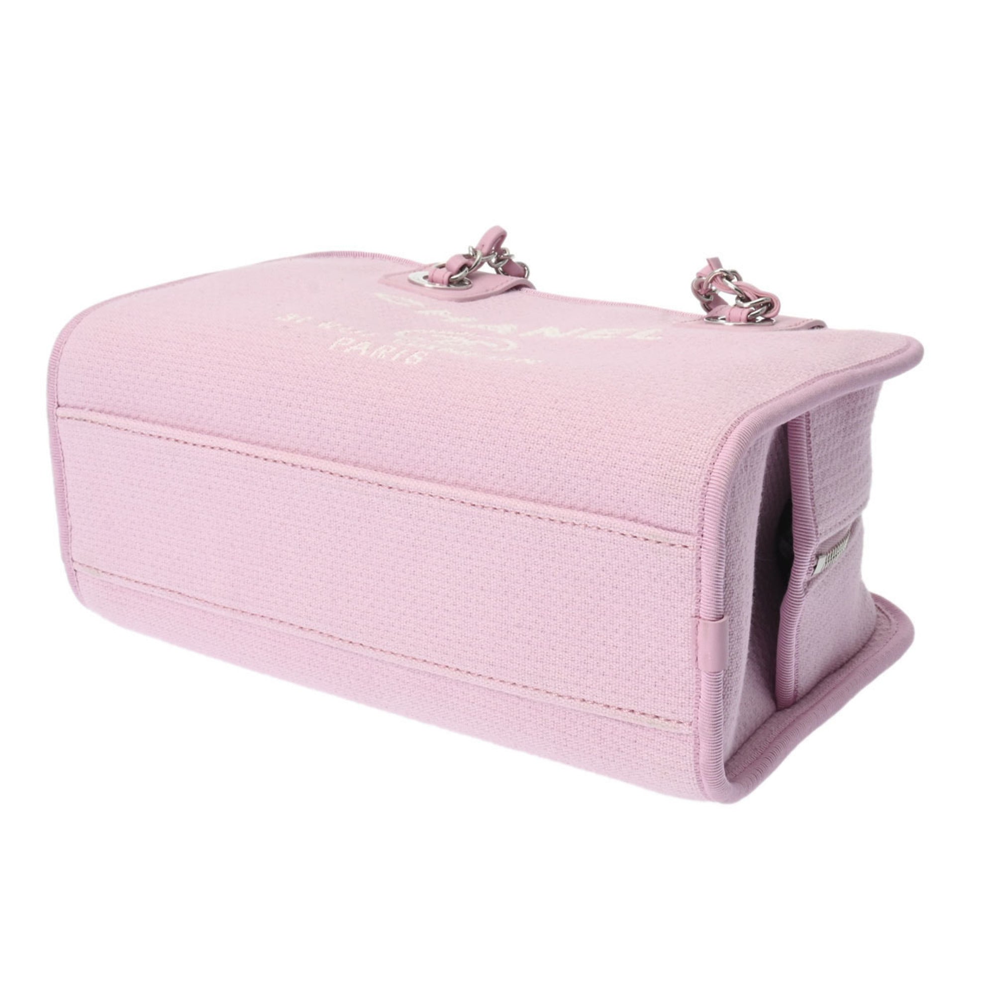 Chanel Pink Canvas Leather Shoulder Bag (Pre-Owned)