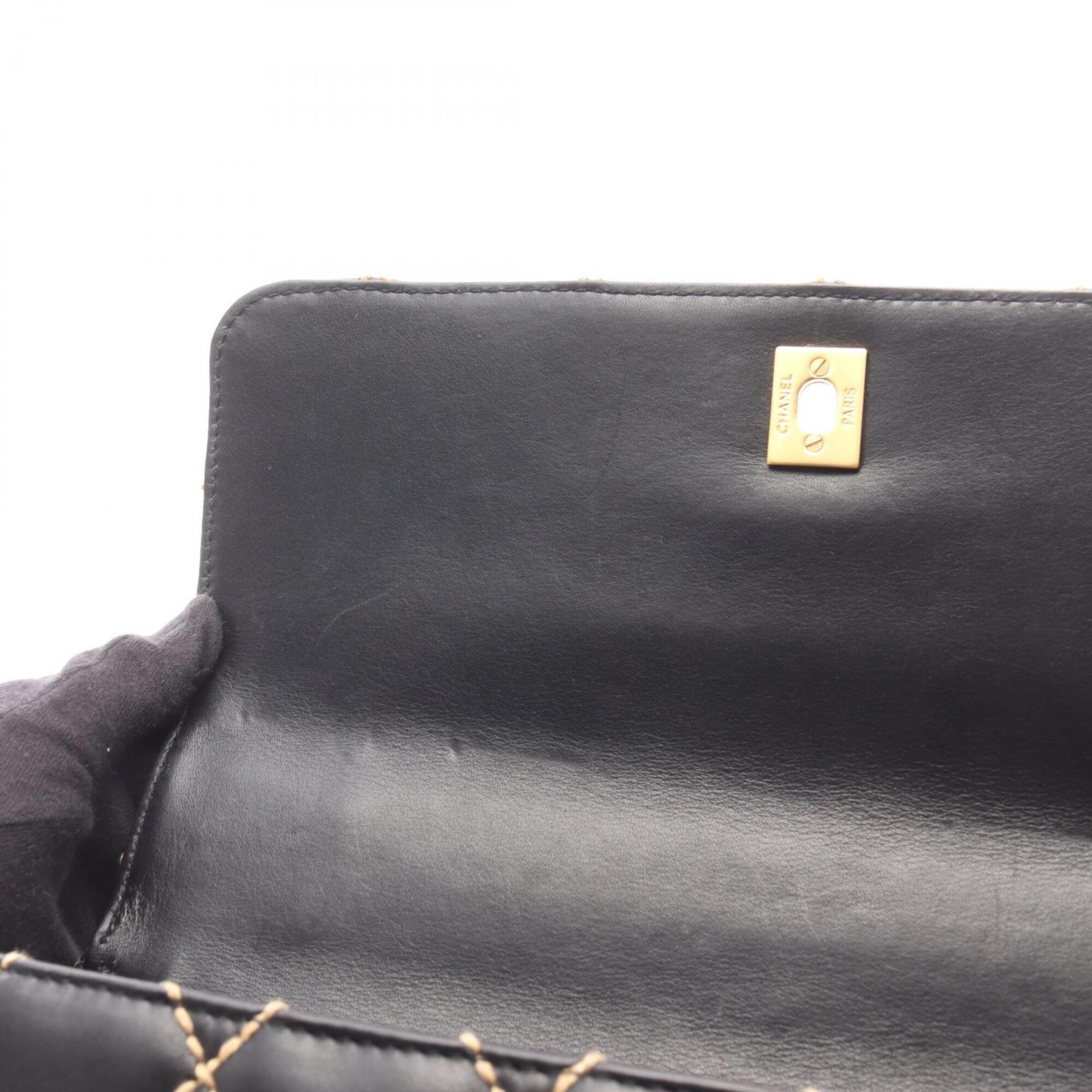 Chanel Black Leather Handbag (Pre-Owned)