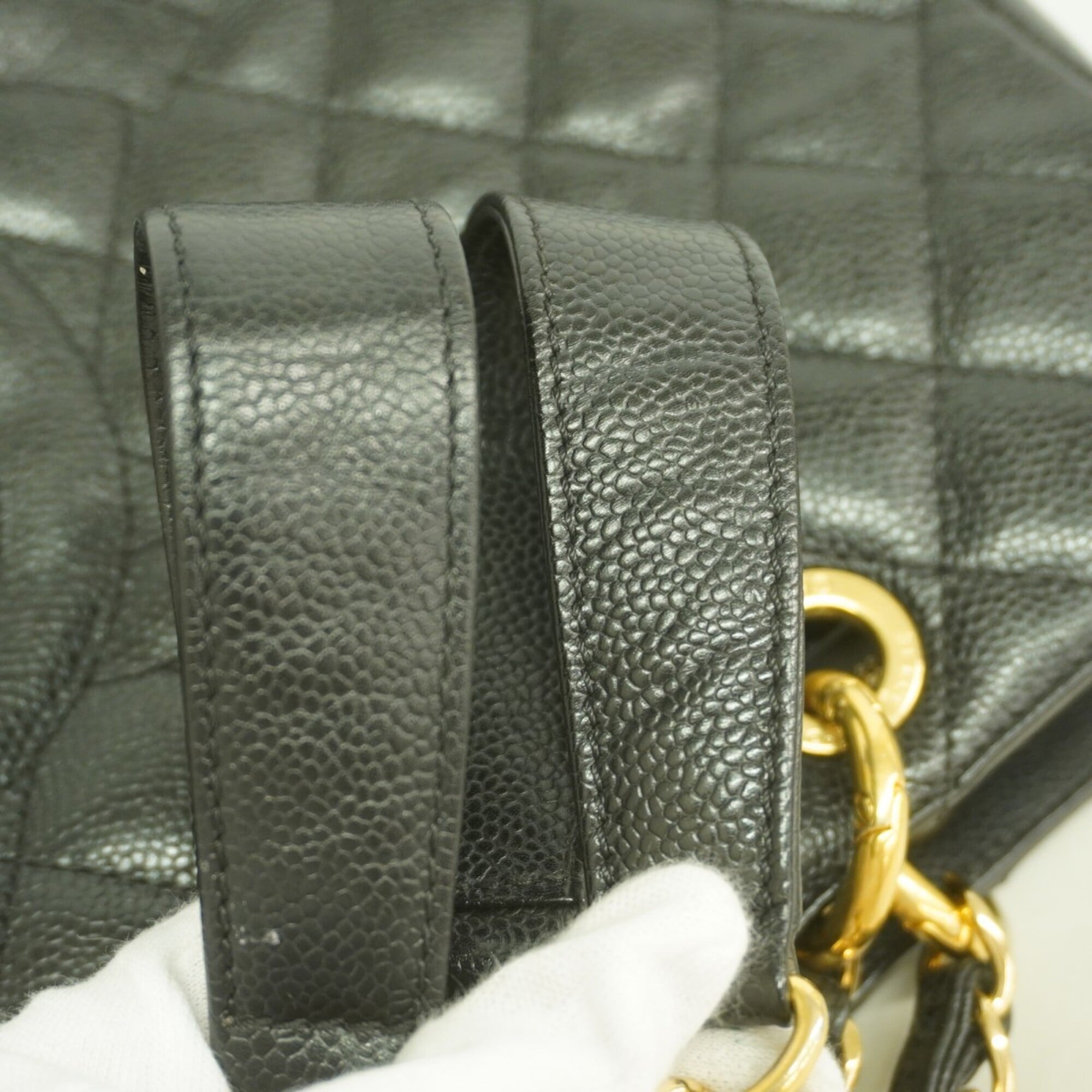 Chanel Black Grained Calfskin Tote Bag (Pre-Owned)