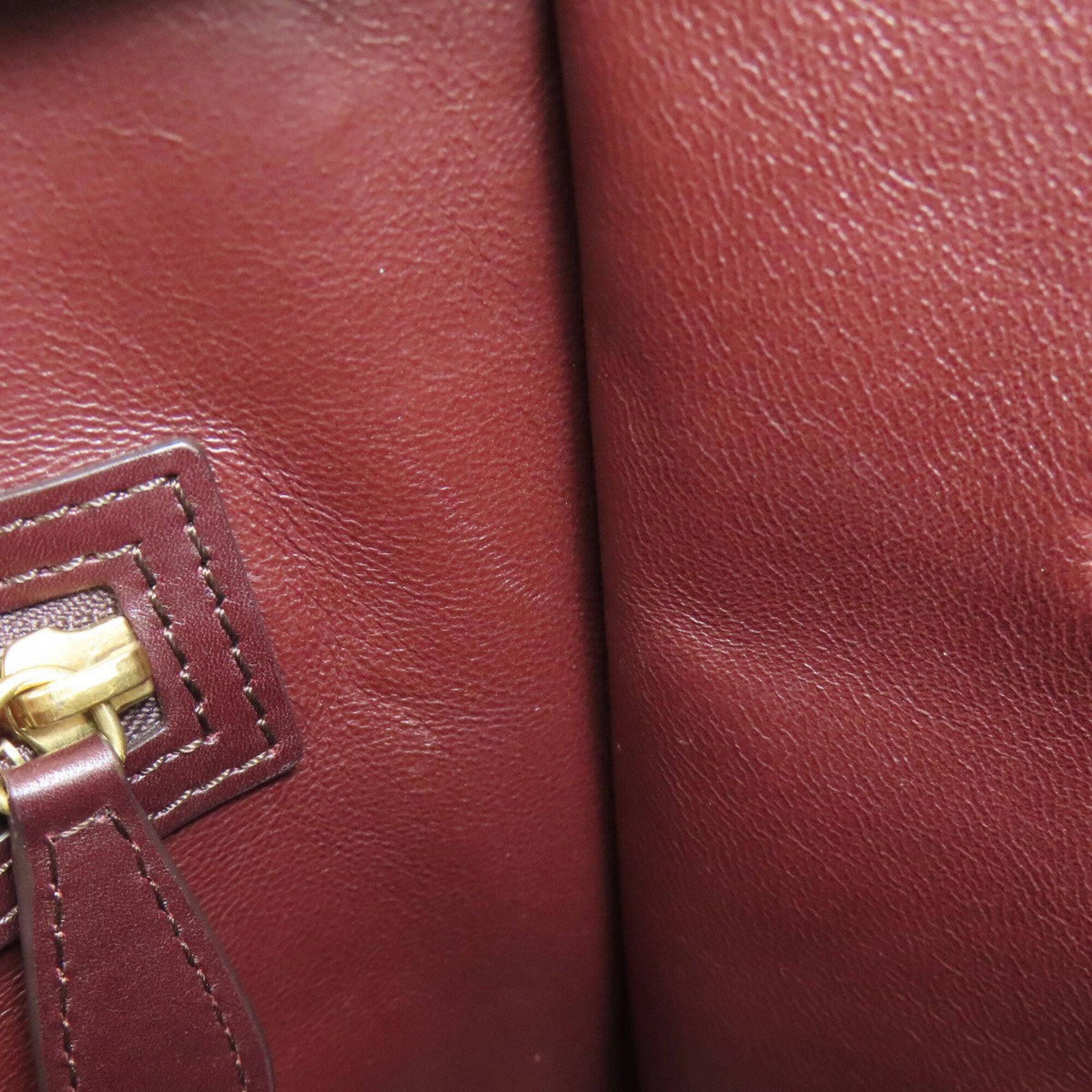 Celine Black Bordeaux Brown Leather Tote Bag (Pre-Owned)