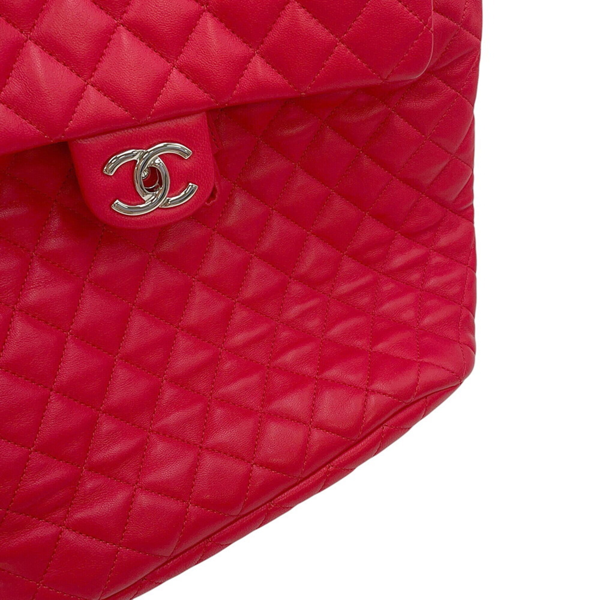 Chanel Red Color Backpack Handbag (Pre-Owned)
