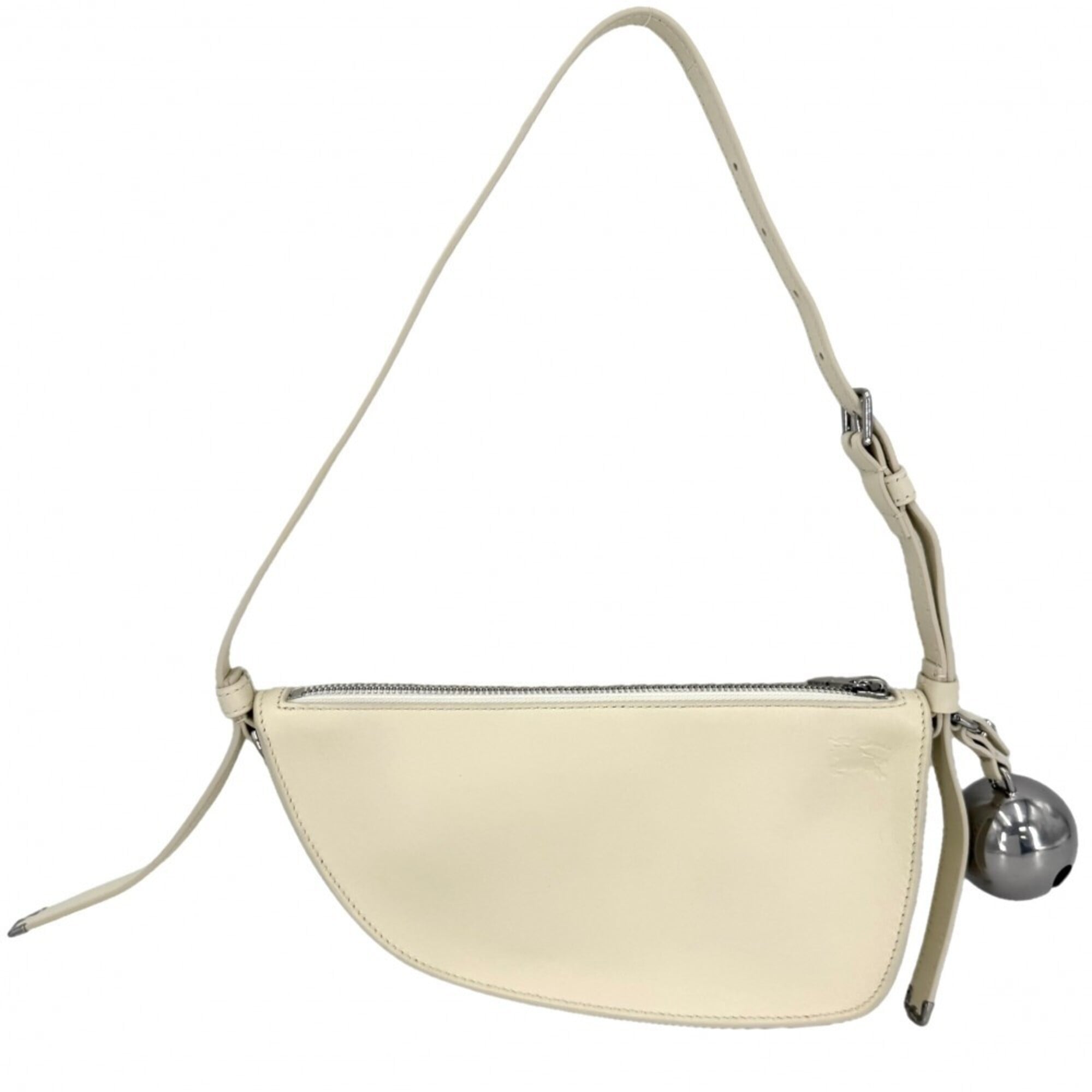 Burberry Ivory Leather Shoulder Bag (Pre-Owned)