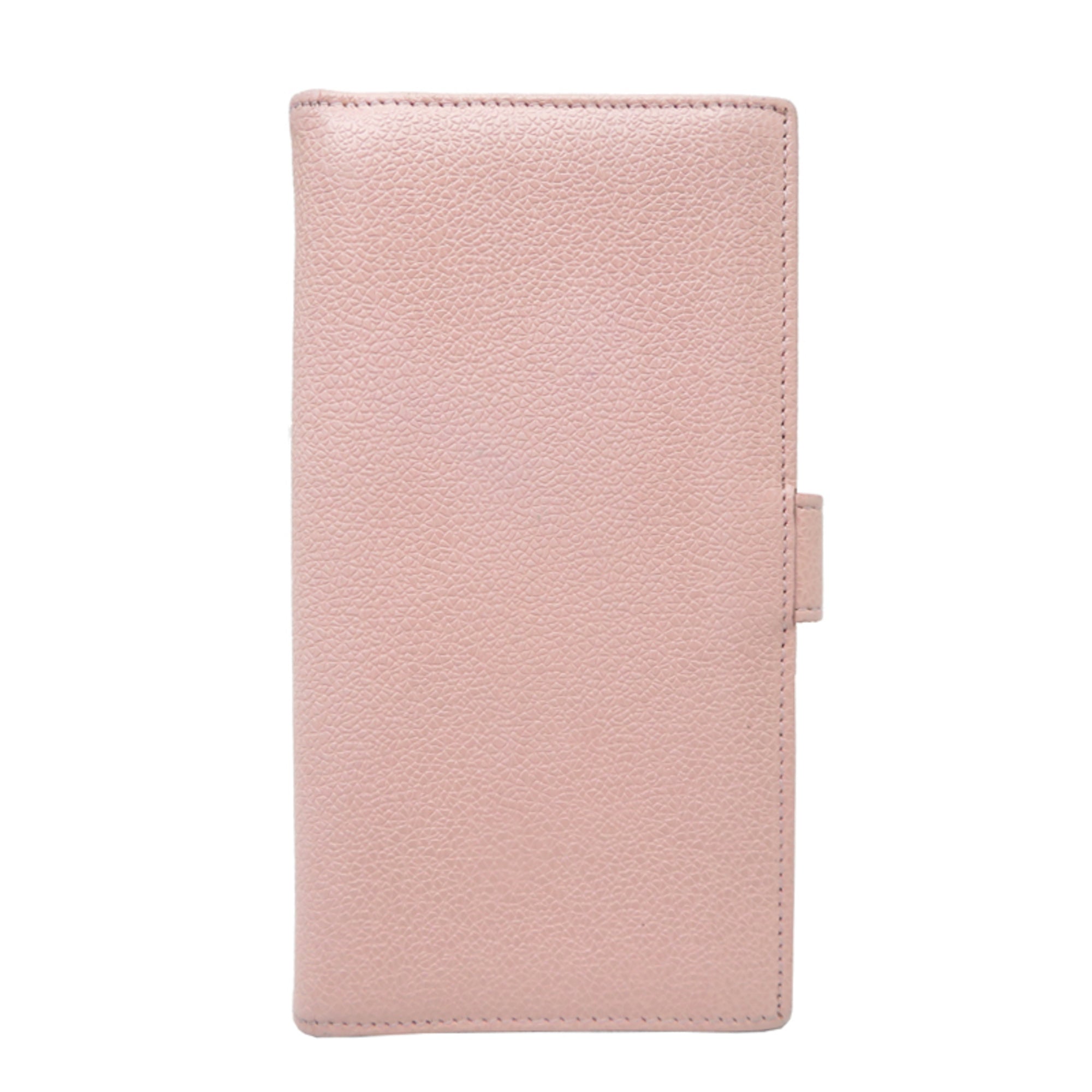 Bvlgari Pink Leather Long Wallet (Bi-Fold) (Pre-Owned)