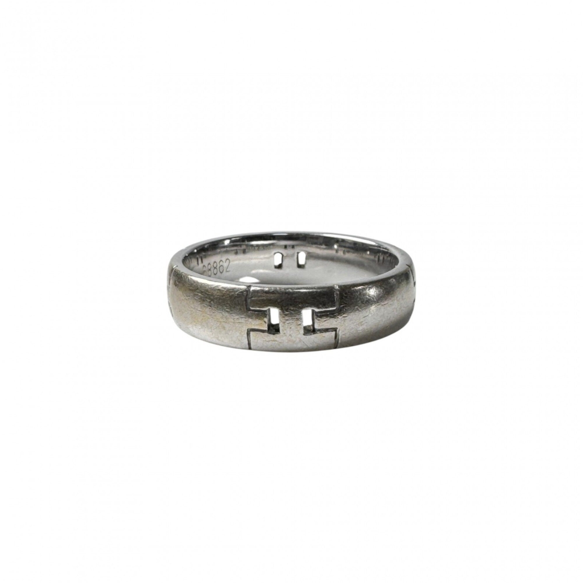 Hermes White Gold Band Ring (Pre-Owned)