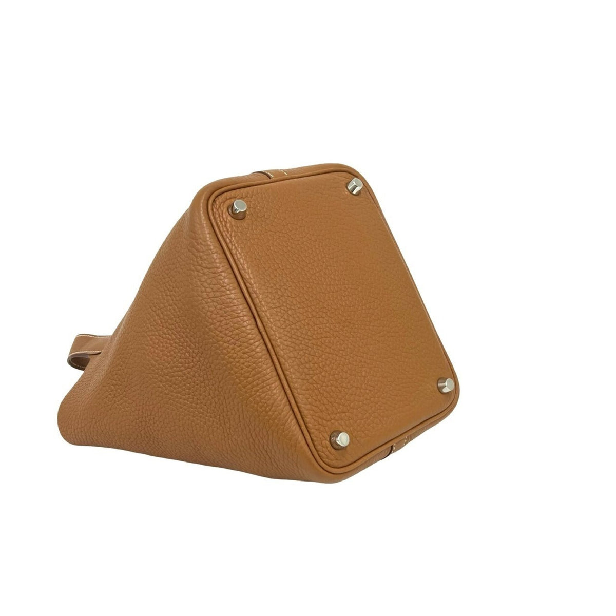 Hermes Brown Taurillon Clemence Leather Handbag (Pre-Owned)