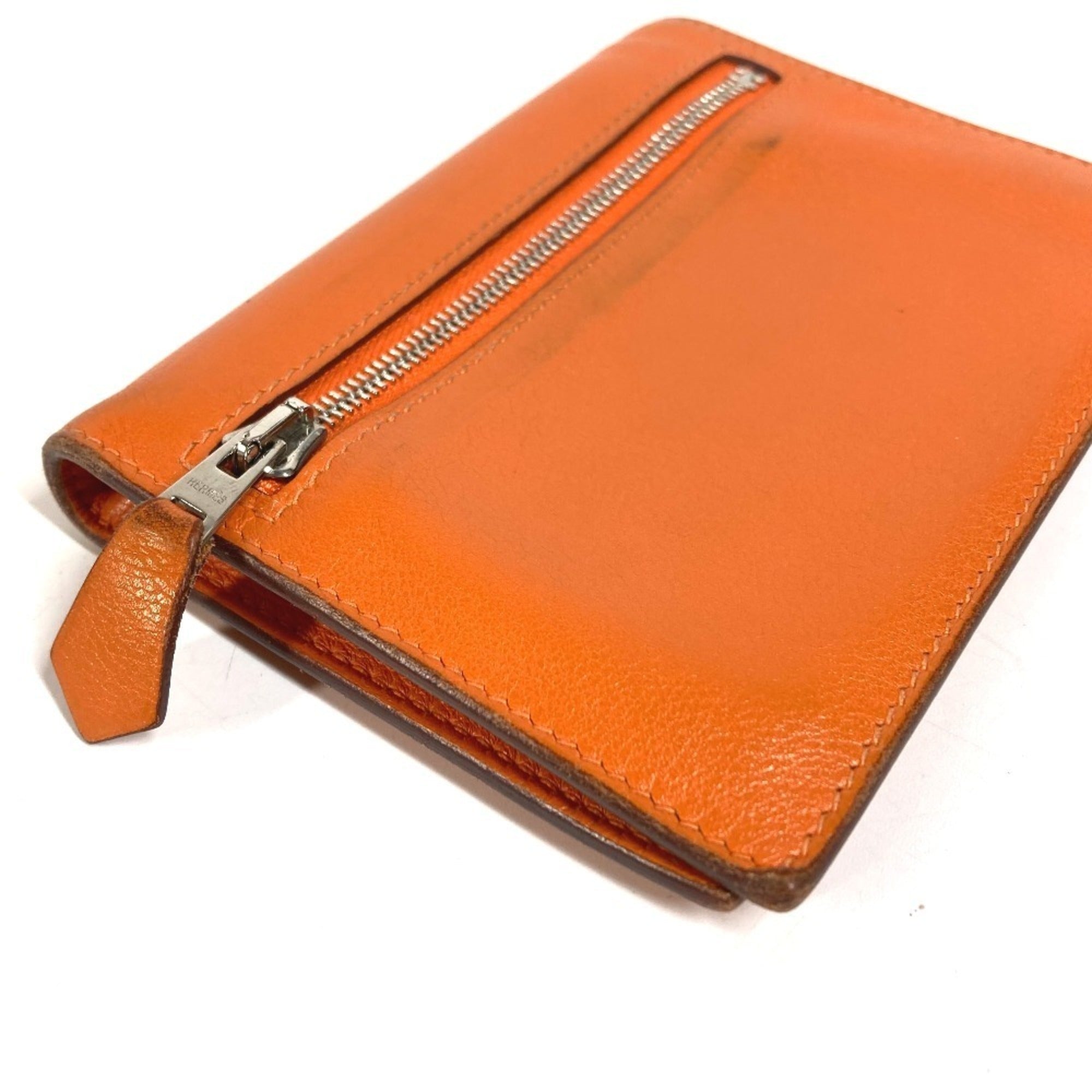 Hermes Orange Swift Leather Wallet (Bi-Fold) (Pre-Owned)