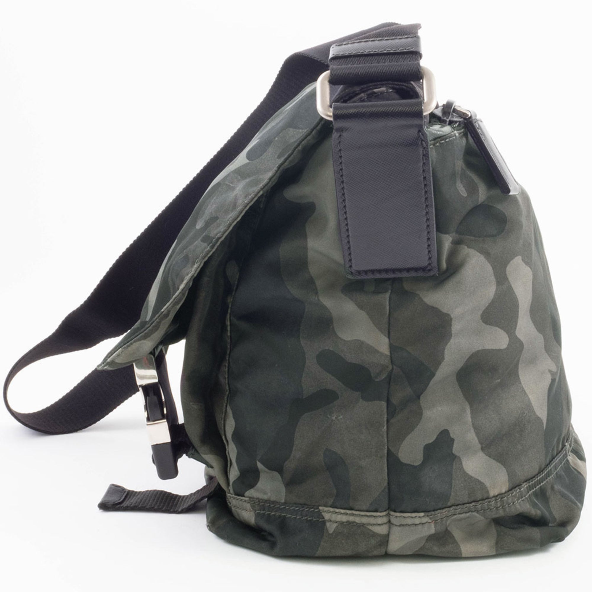 Prada Green Multi-Color Nylon Shoulder Bag (Pre-Owned)
