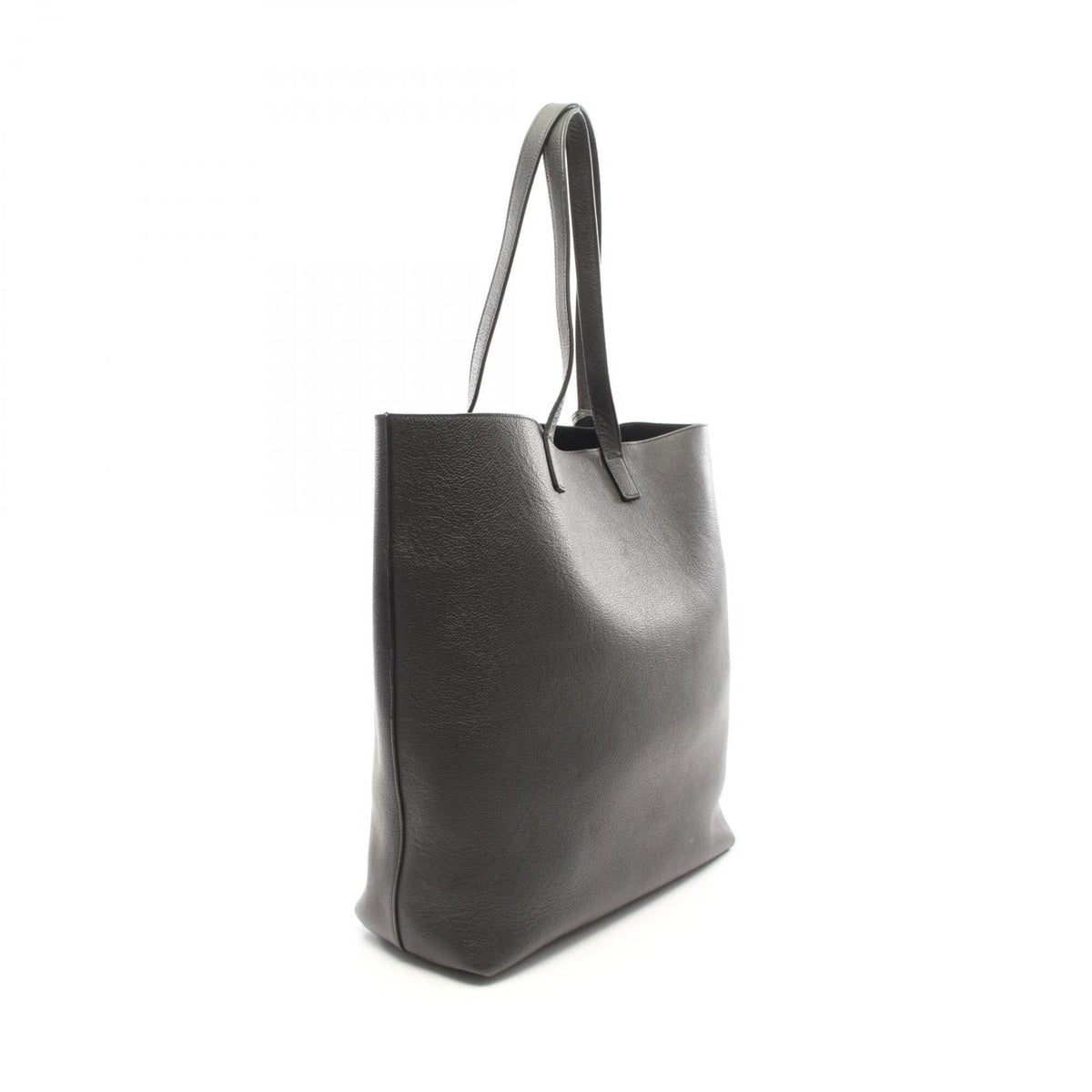 Saint Laurent Black Leather Handbag Pouch Tote Bag (Pre-Owned)
