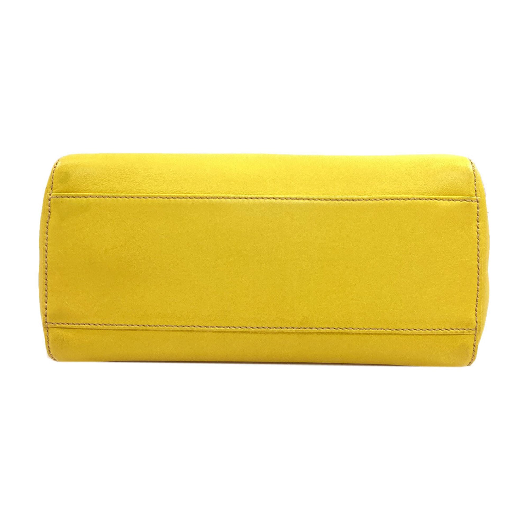 Fendi Blue Yellow Leather Handbag (Pre-Owned)