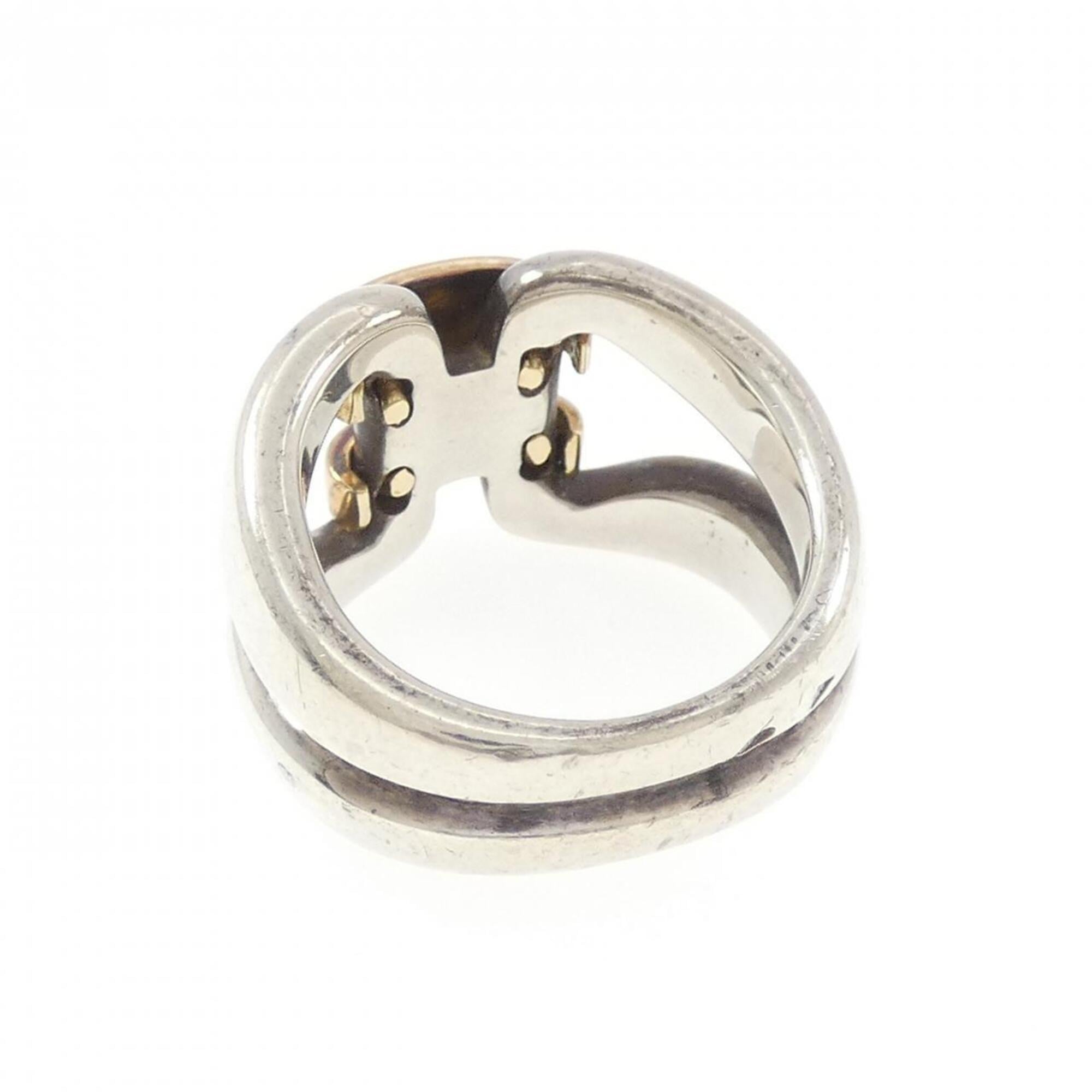 Hermes Gold Silver Band Ring (Pre-Owned)