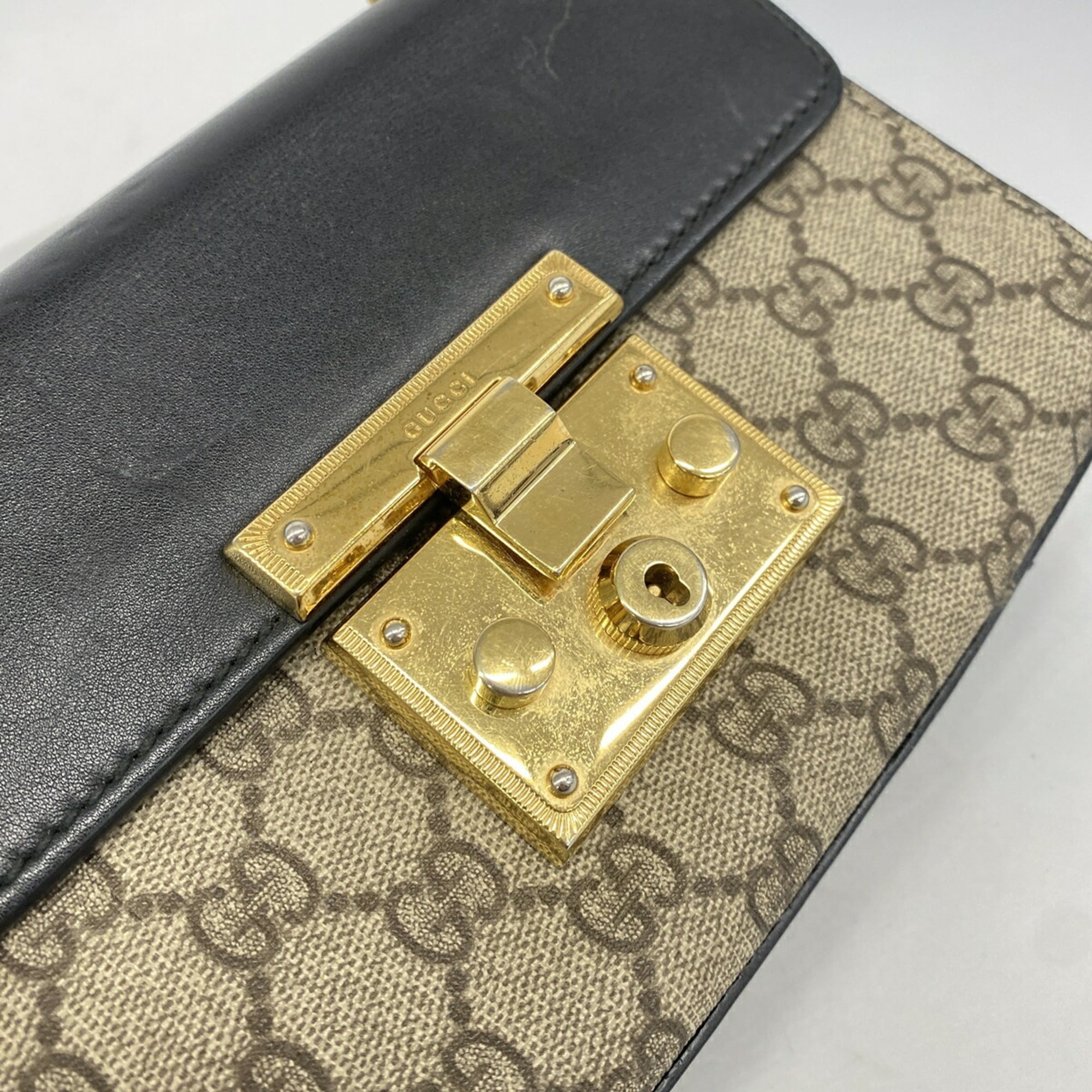 Gucci Black Brown Pvc Shoulder Bag (Pre-Owned)