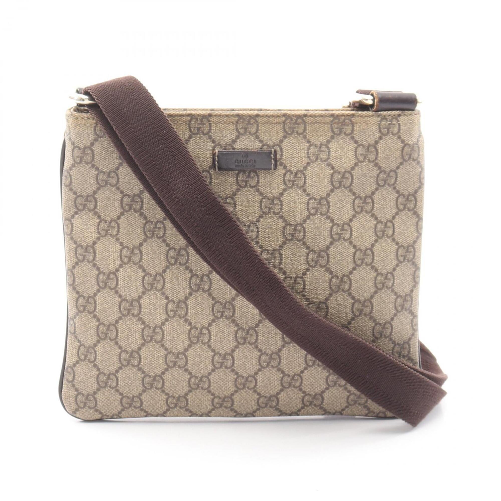 Gucci Beige Brown Pvc Leather Handbag Shoulder Bag (Pre-Owned)