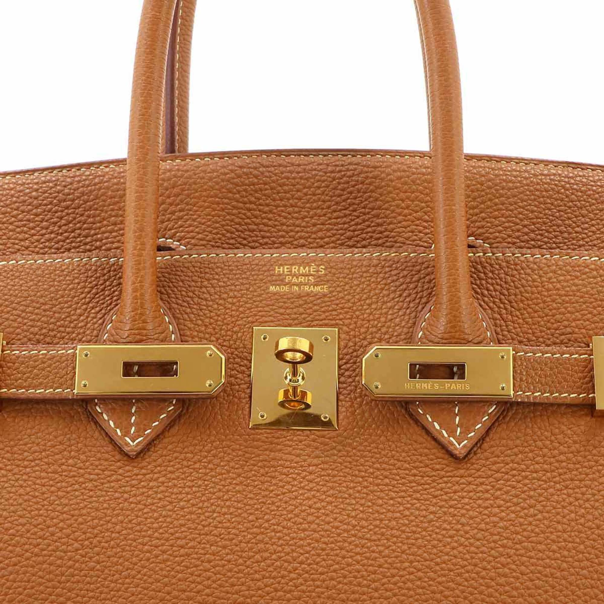 Hermes Gold Togo Leather Handbag (Pre-Owned)
