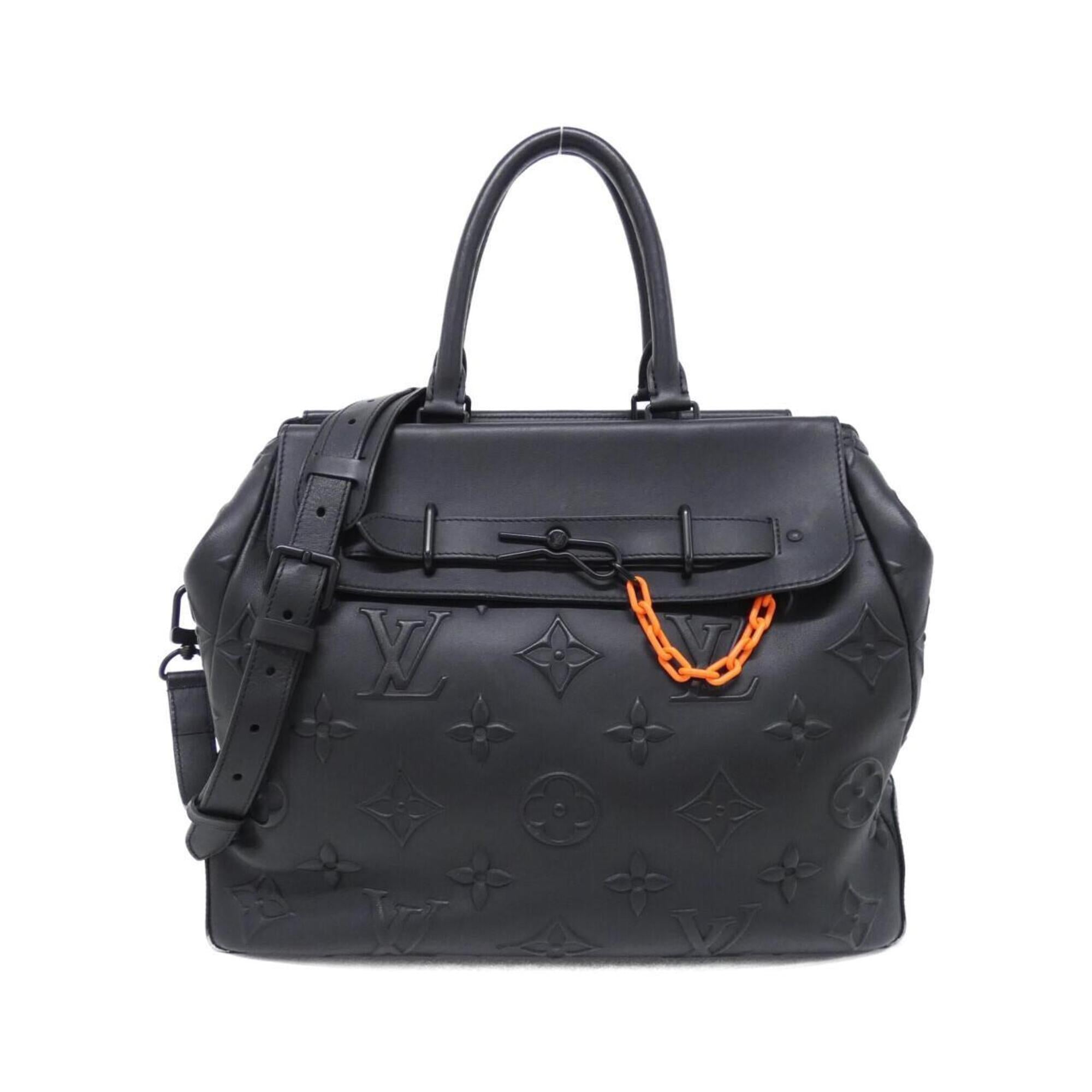 Louis Vuitton Black Leather Handbag (Pre-Owned)