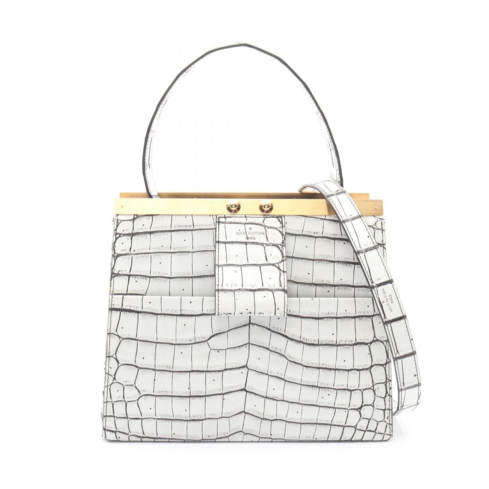 Louis Vuitton White Leather Handbag (Pre-Owned)