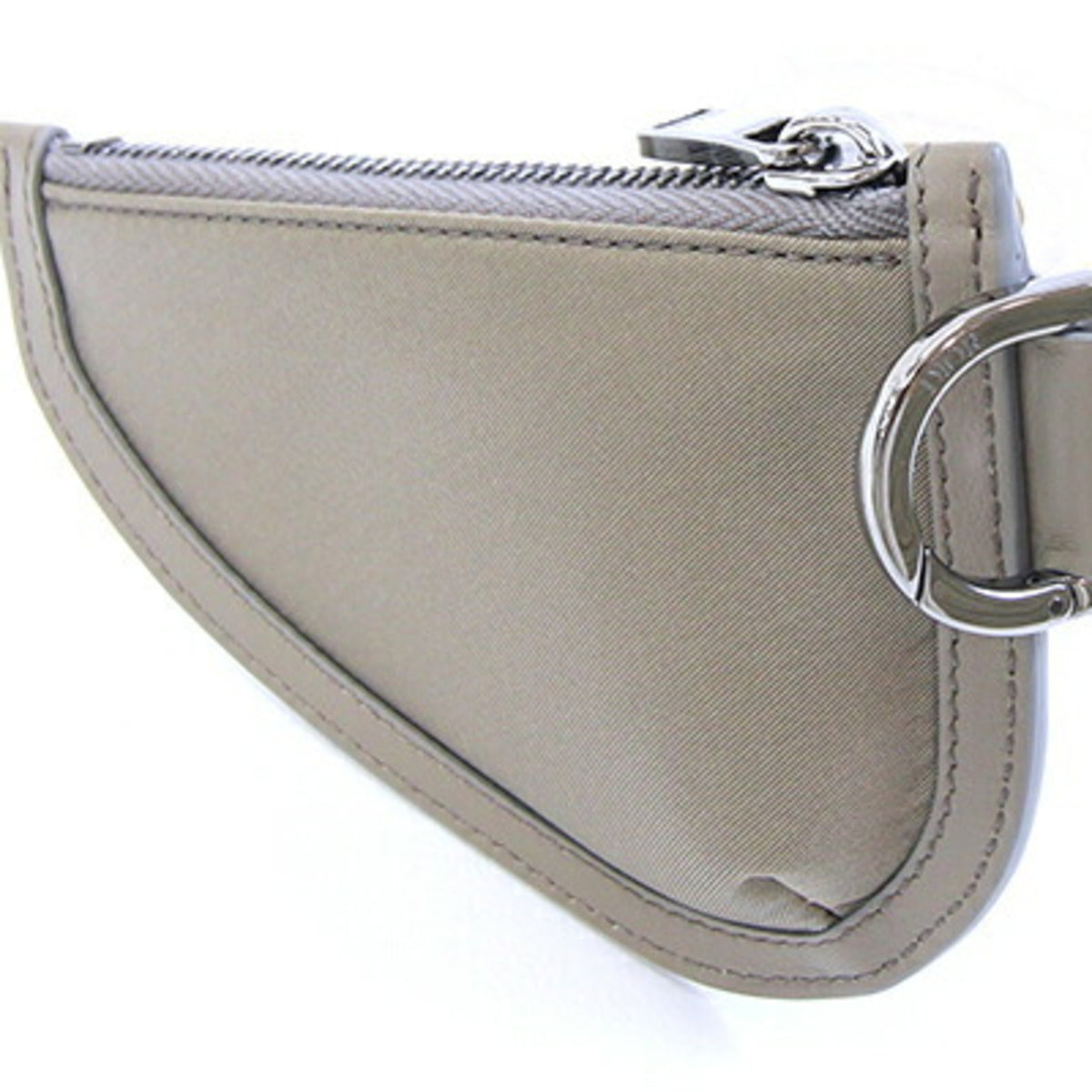 Christian Dior Khaki Nylon Leather Coin Purse/Coin Case (Pre-Owned)