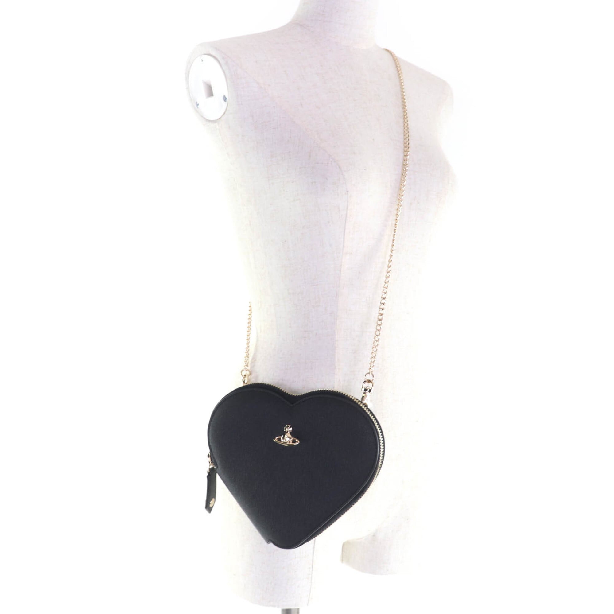 Vivienne Westwood Black Leather Shoulder Bag (Pre-Owned)