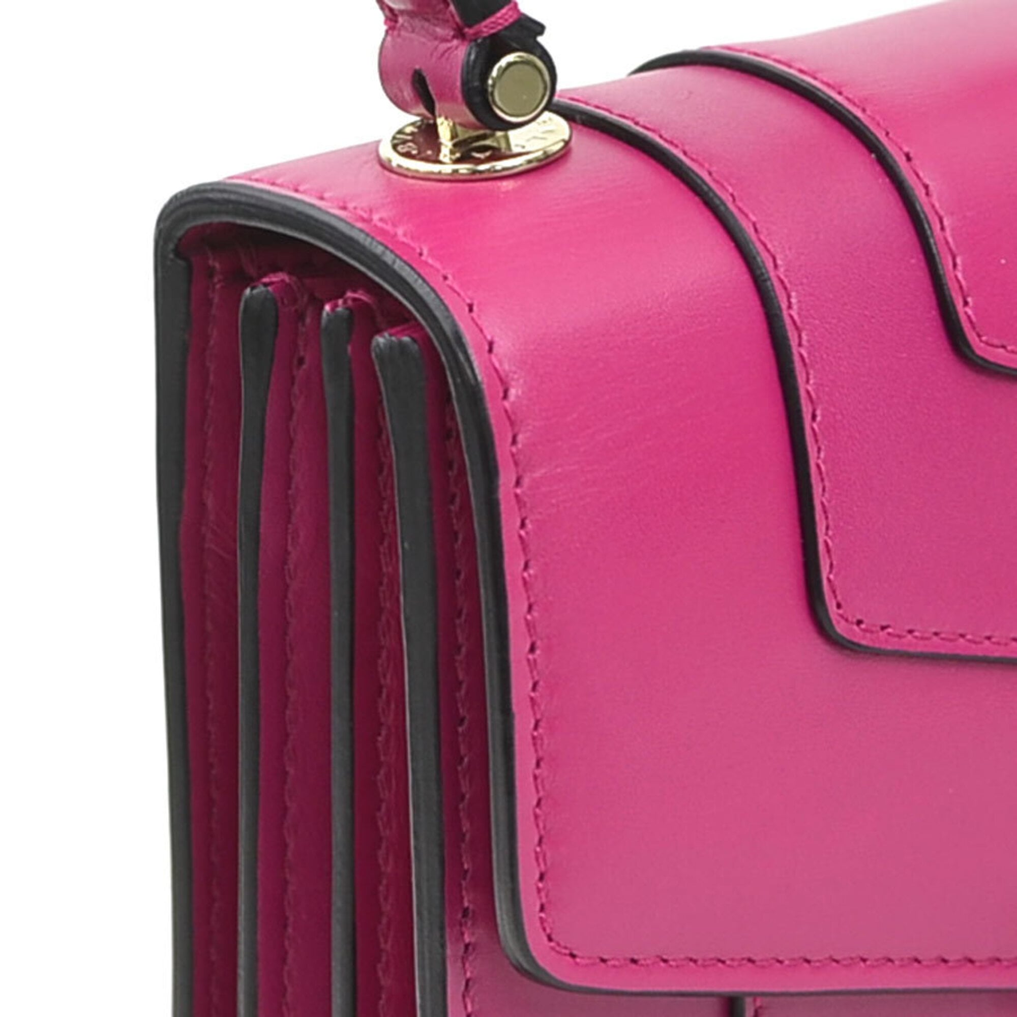 Bvlgari Pink Leather Handbag Shoulder Bag (Pre-Owned)