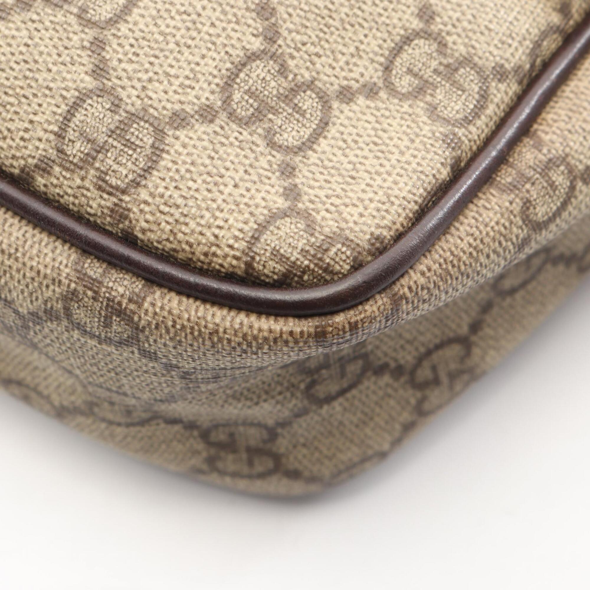 Gucci Beige Brown Pvc Leather Handbag Shoulder Bag (Pre-Owned)
