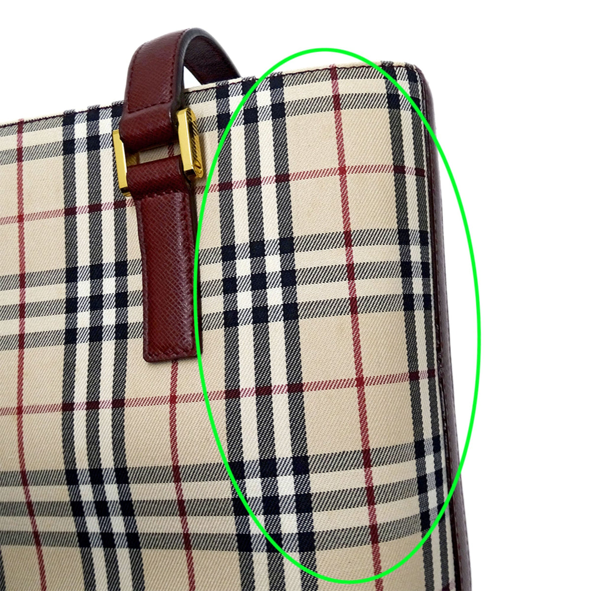 Burberry Beige Bordeaux Canvas Tote Bag (Pre-Owned)