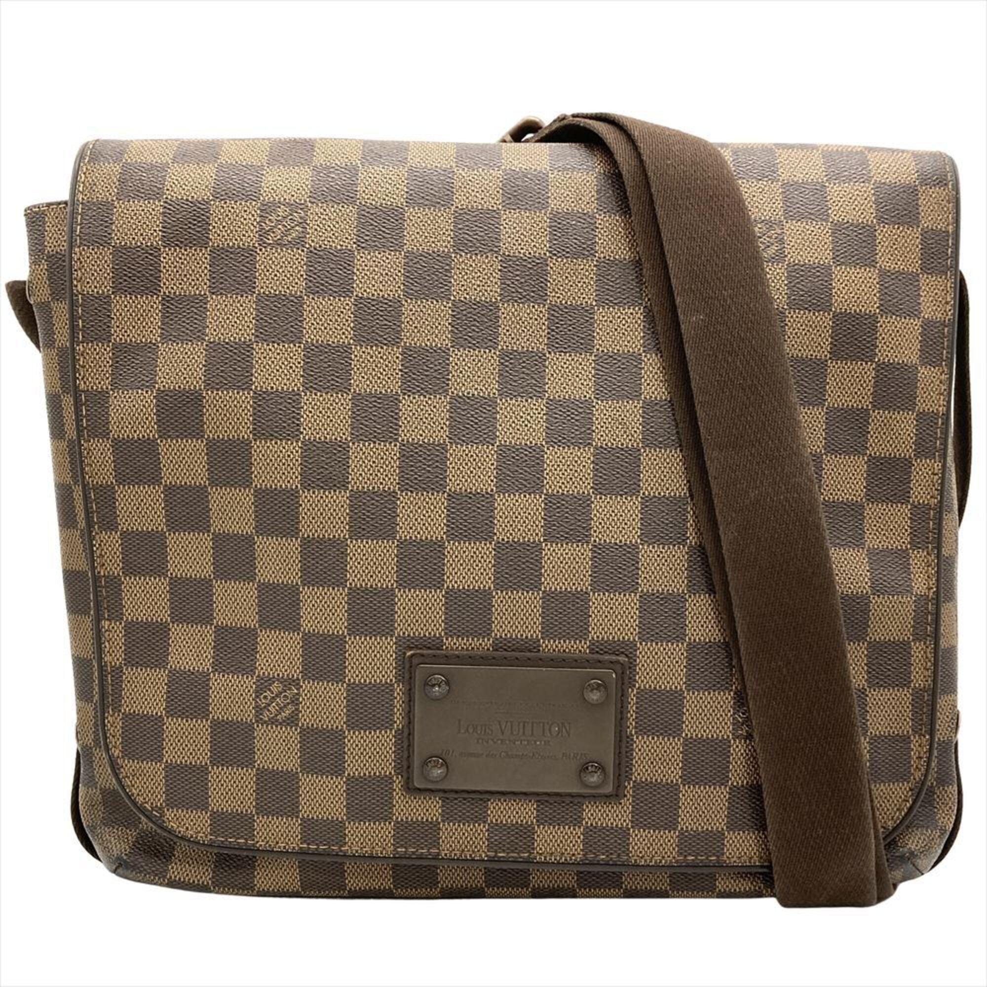 Louis Vuitton Damier Brown Damier Canvas Ebene Damier Canvas Shoulder Bag (Pre-Owned)
