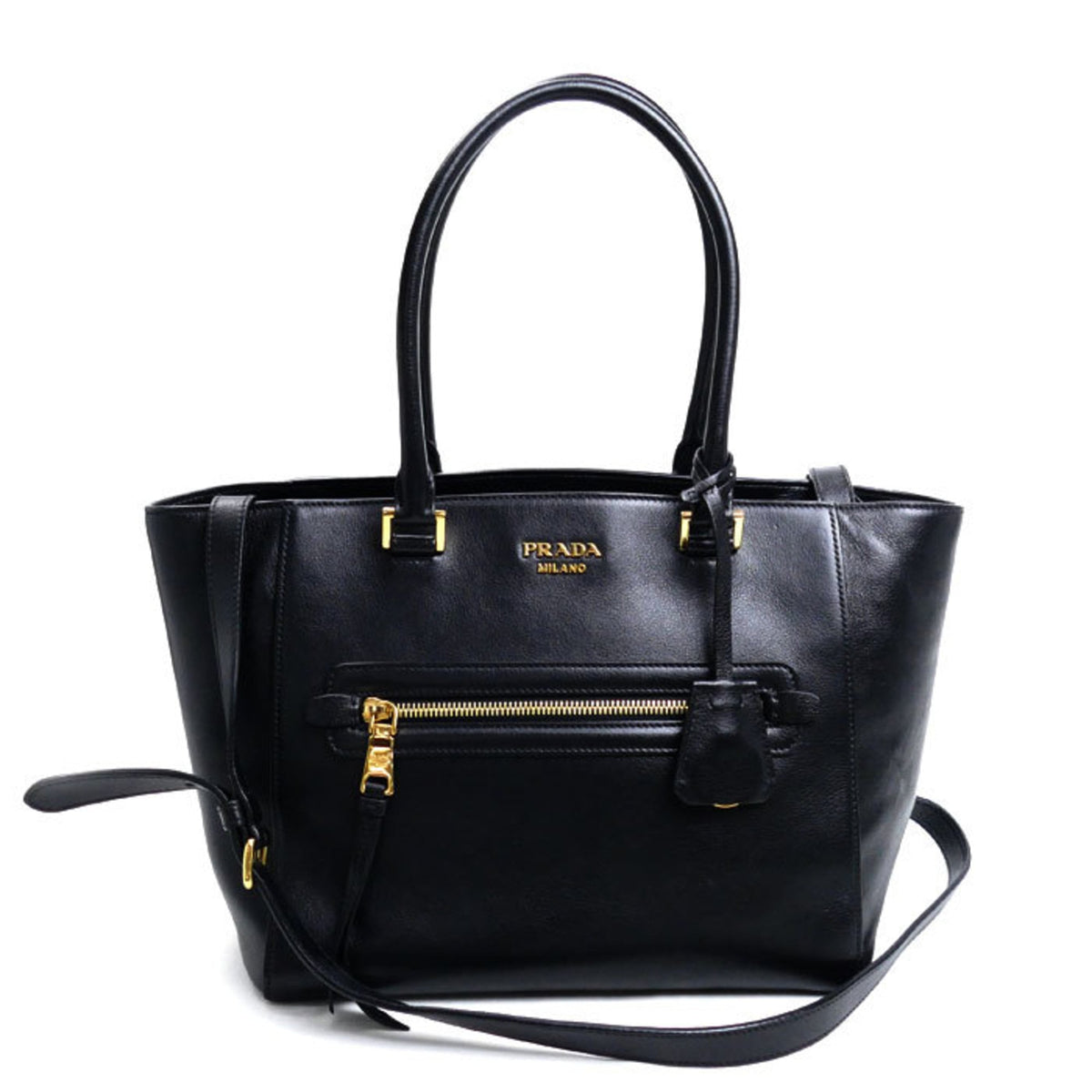 Prada Black Leather Shoulder Bag (Pre-Owned)