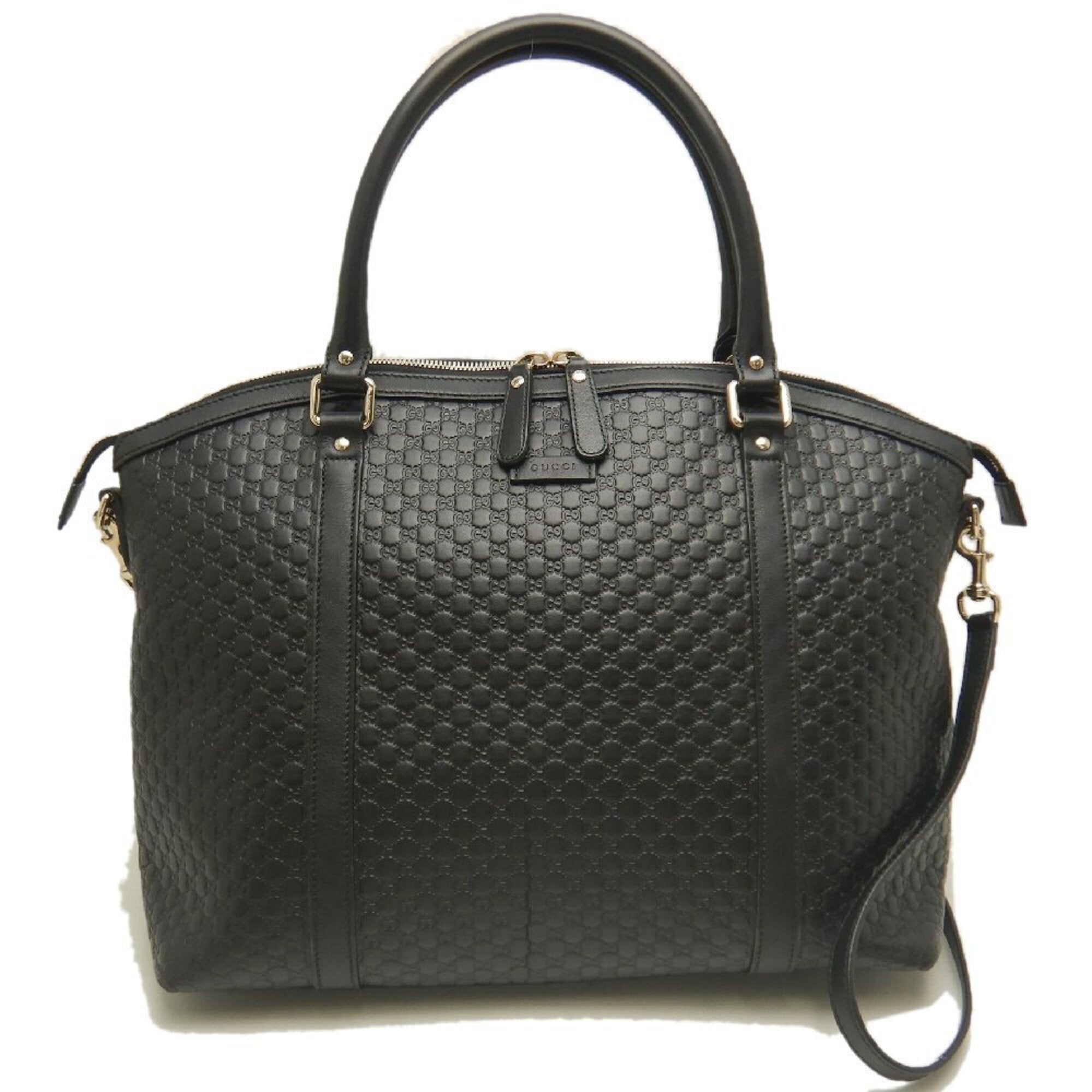 Gucci Microguccissima Black Leather Tote Bag (Pre-Owned)