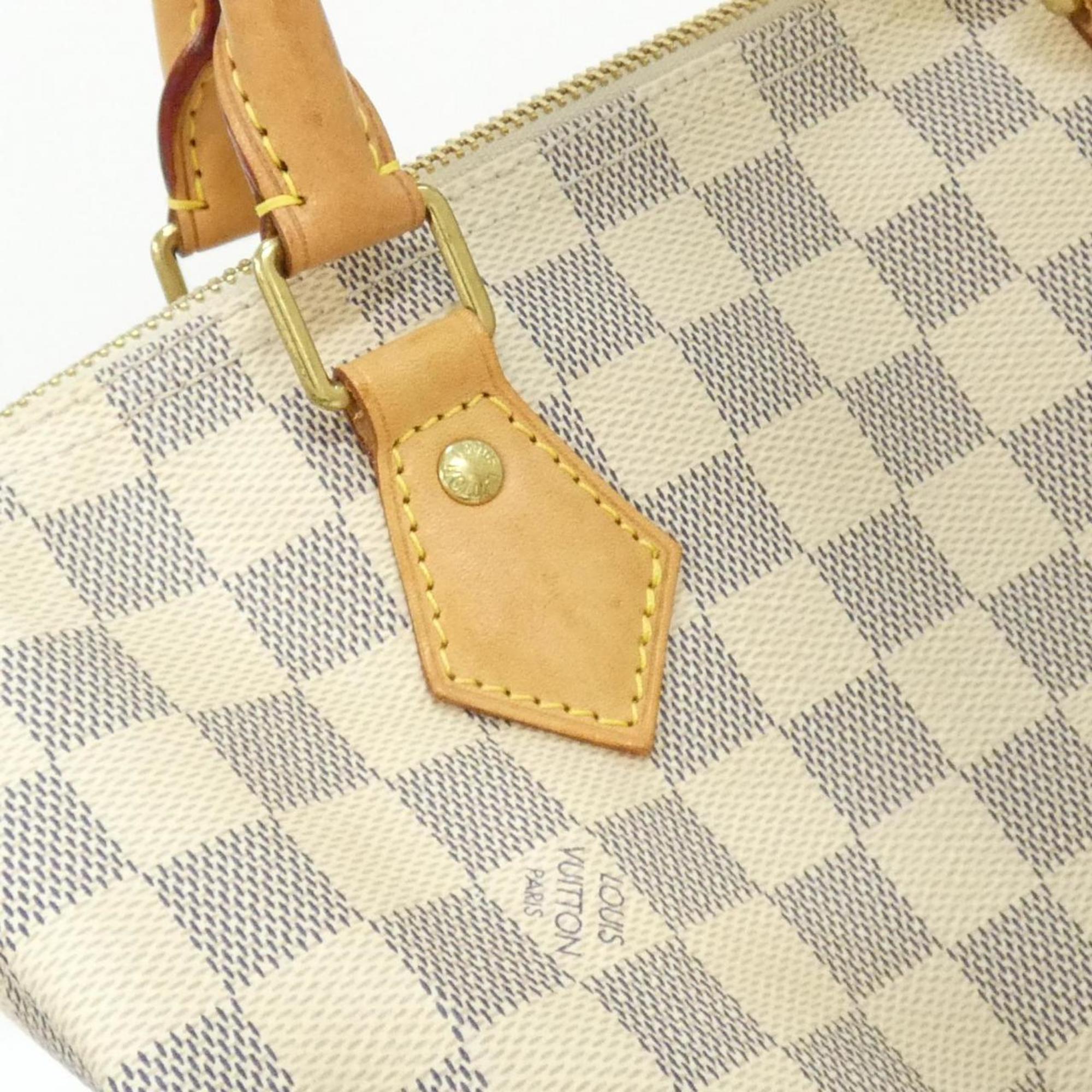 Louis Vuitton Azur White Coated Canvas Boston Bag (Pre-Owned)