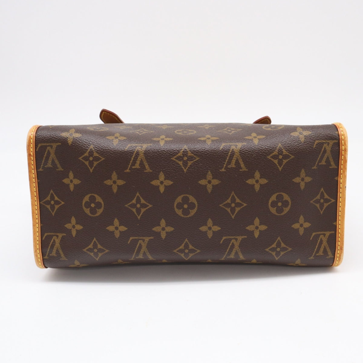 Louis Vuitton Monogram Beige Brown Coated Canvas Leather Handbag (Pre-Owned)