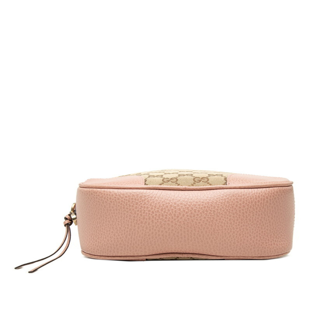 Gucci Gg Canvas Beige Pink Canvas Leather Shoulder Bag (Pre-Owned)