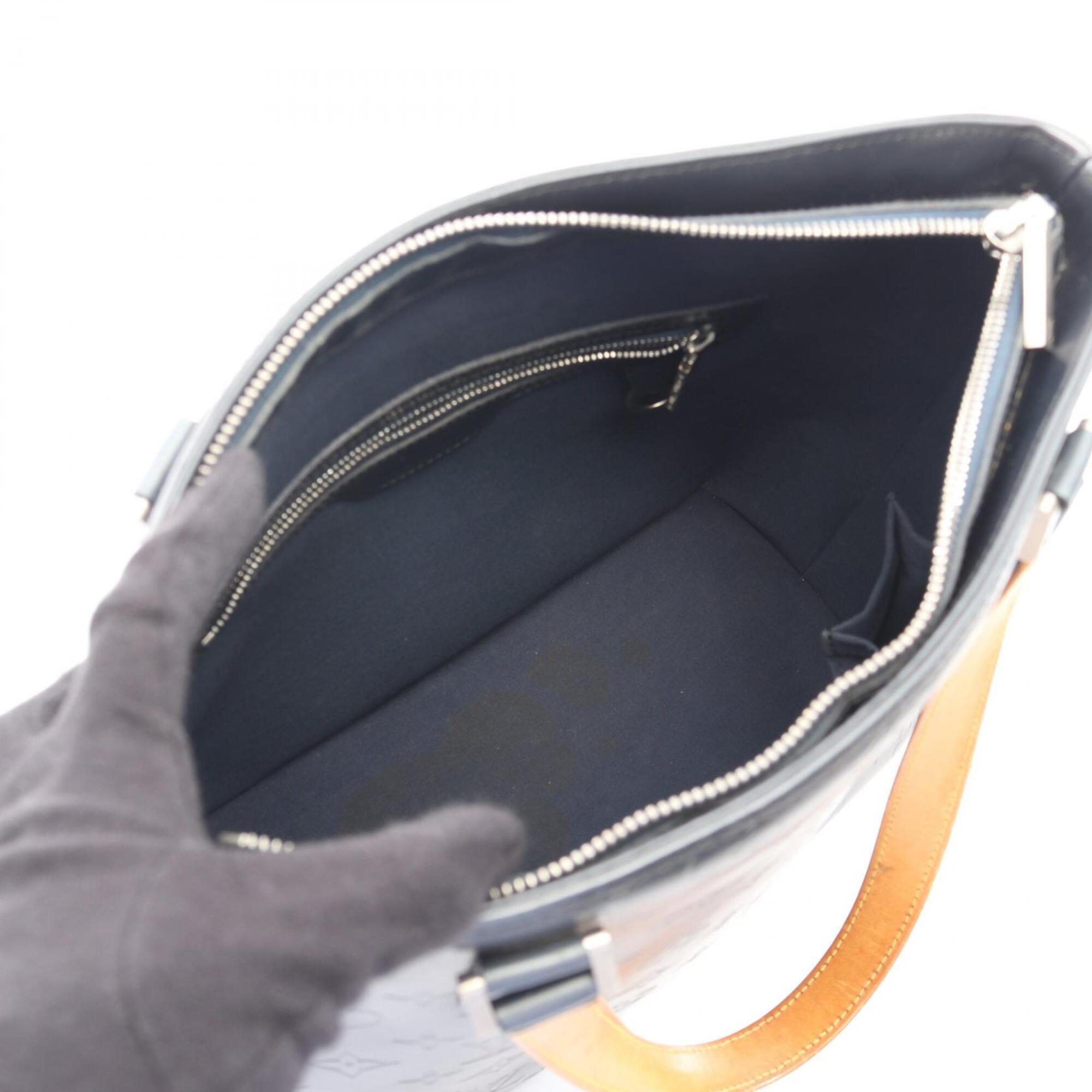 Louis Vuitton Navy Leather Handbag (Pre-Owned)